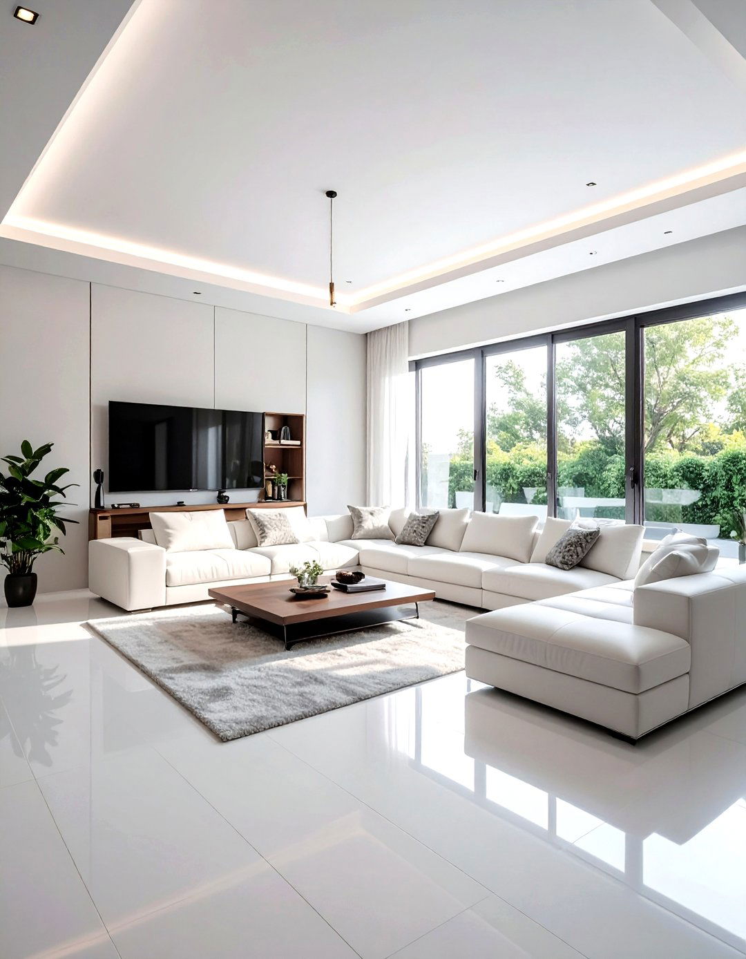 Flat ceiling living room - 30 living room smooth ceiling ideas