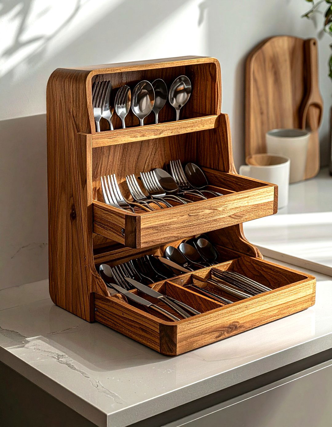 Flatware Tray Insert - 30 dining room drawer organization ideas