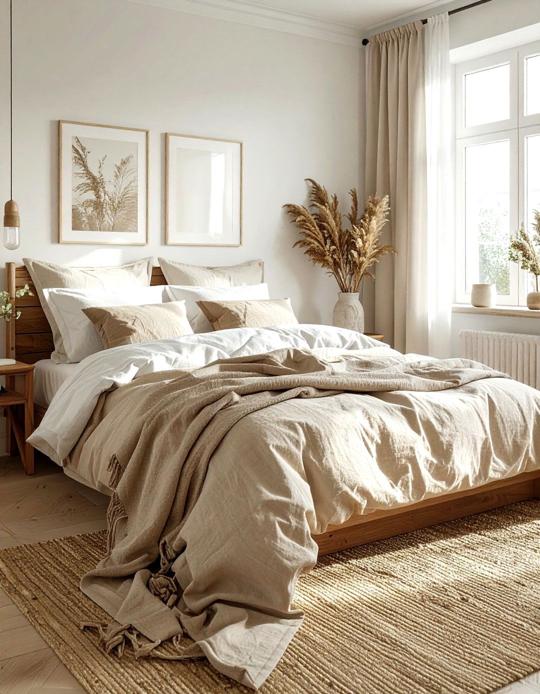 Flax Linen Bedding Set - 30 Scandinavian home decor ideas