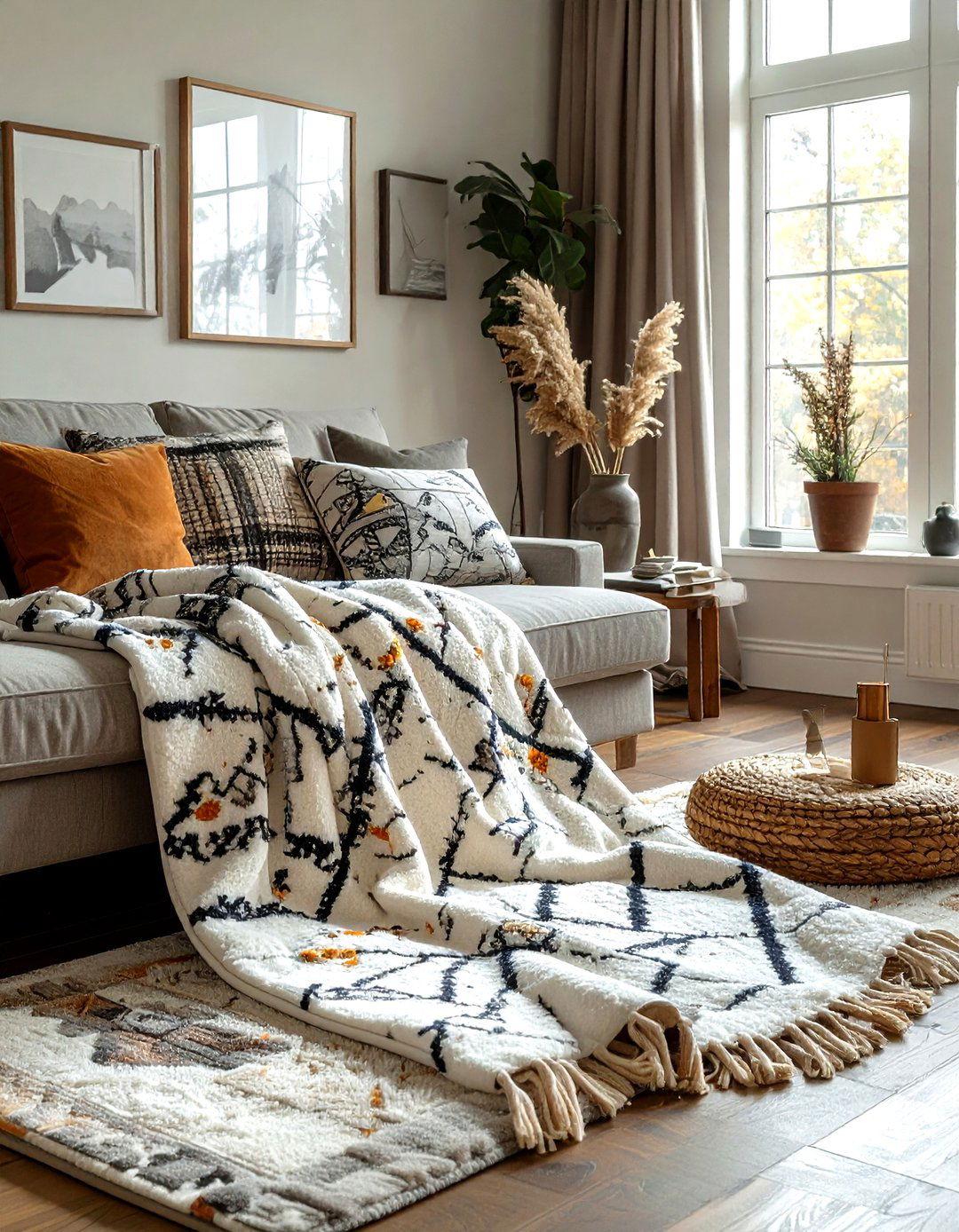 Fleece Lounge Throw - 30 cozy throw ideas