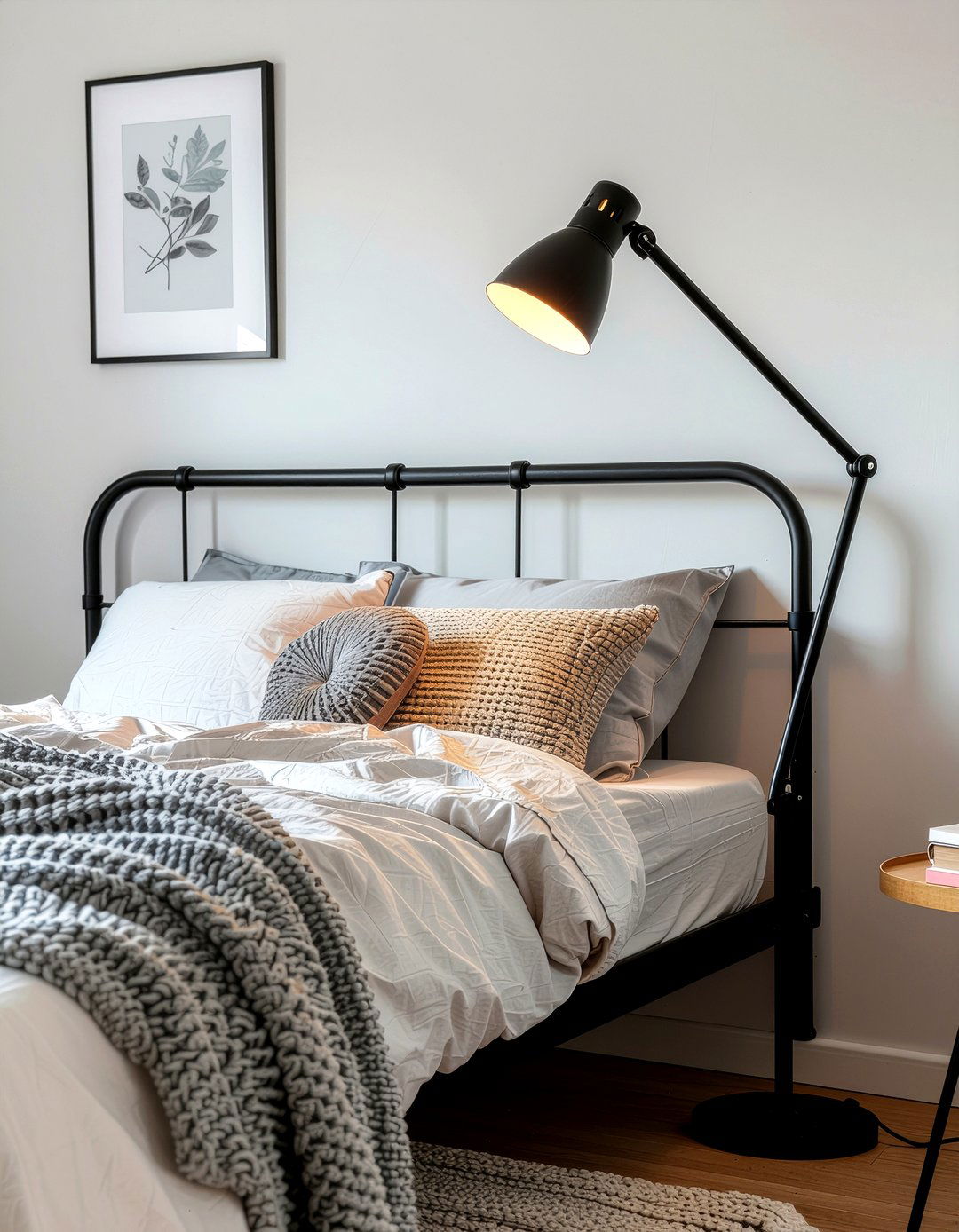 Flexible Neck Lamp - 30 bedroom task lighting ideas