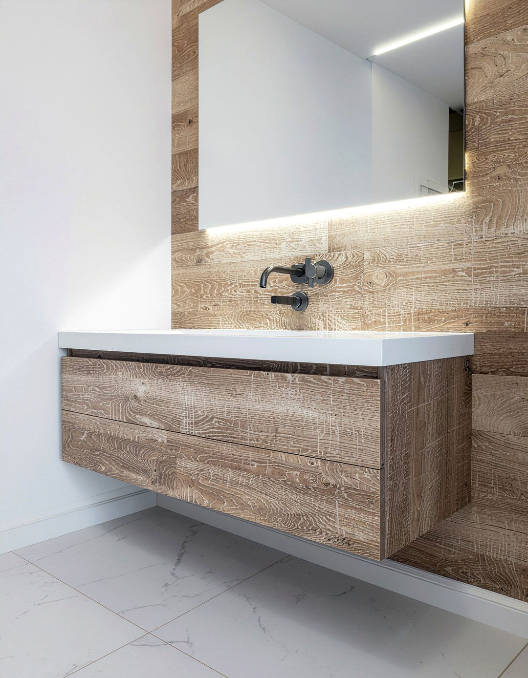 Floating Bathroom Cabinet - 30 bathroom major renovation ideas