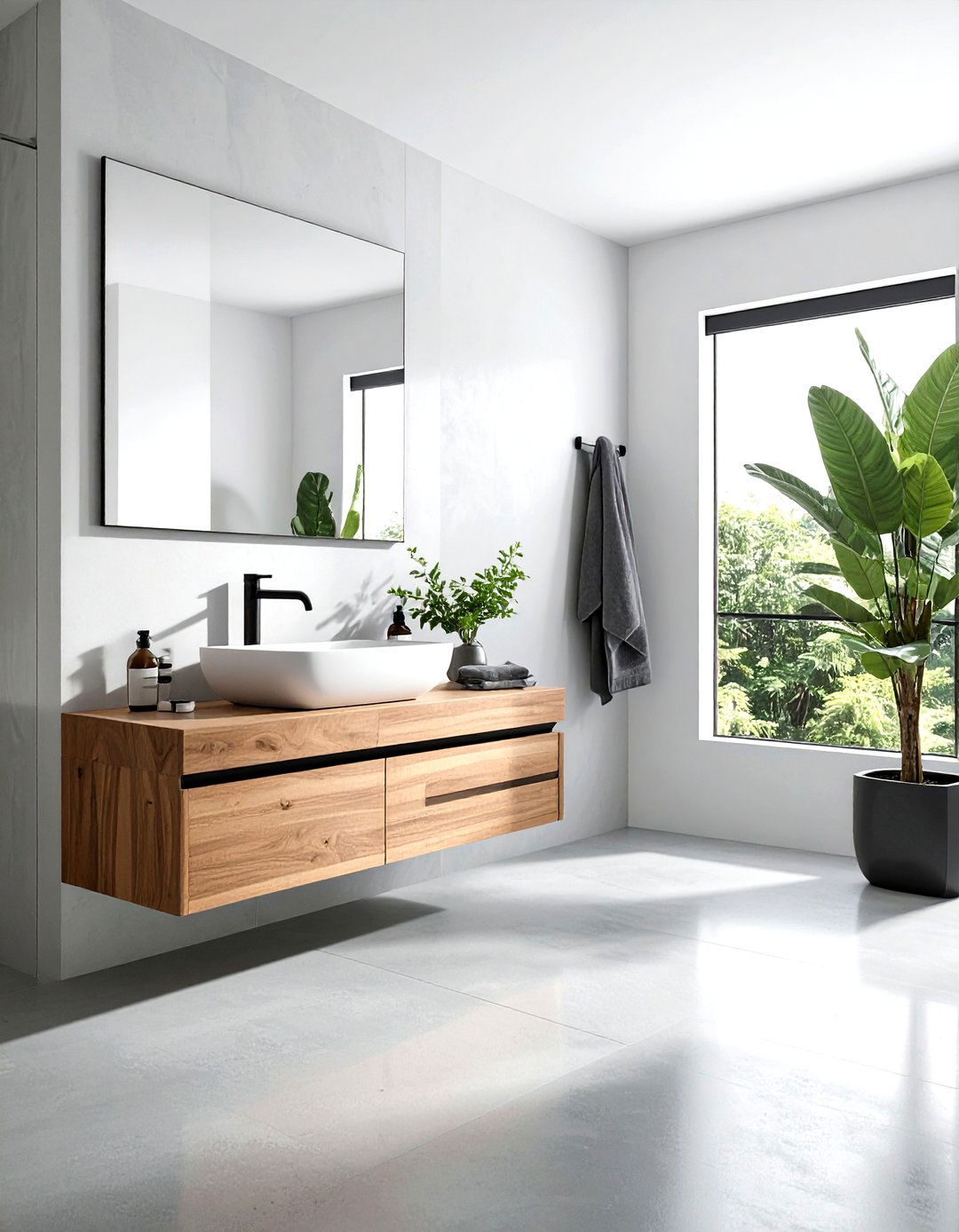 Floating Bathroom Vanity - 30 easy-clean decor ideas