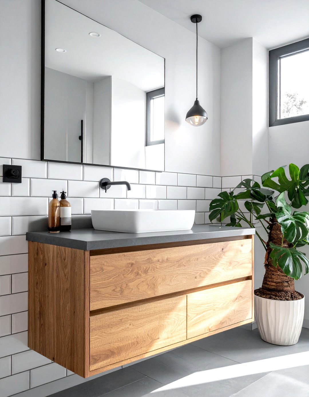 Floating Bathroom Vanity - 30 studio apartment bathroom ideas