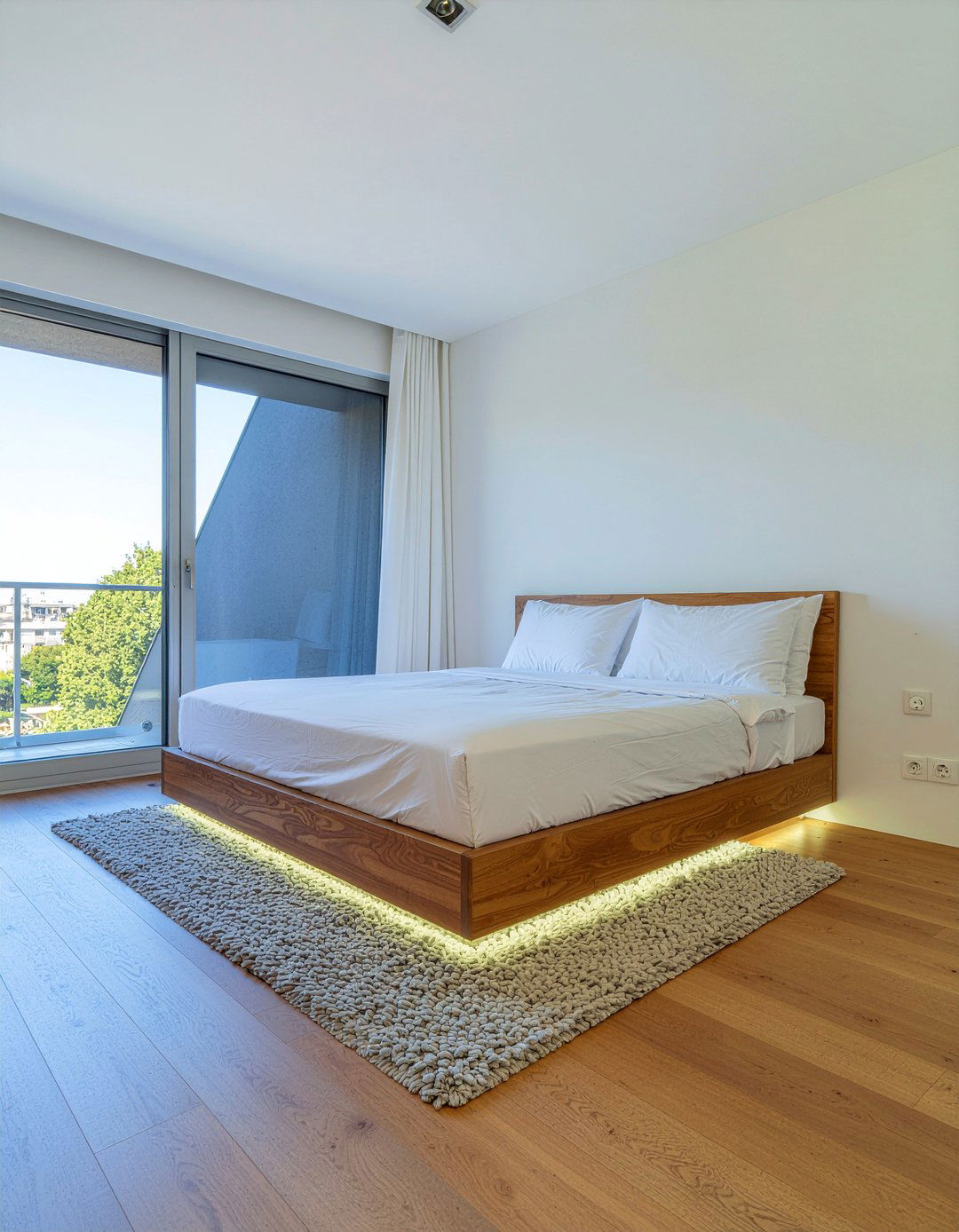 Floating Bed Frame - 30 queen size bedroom ideas