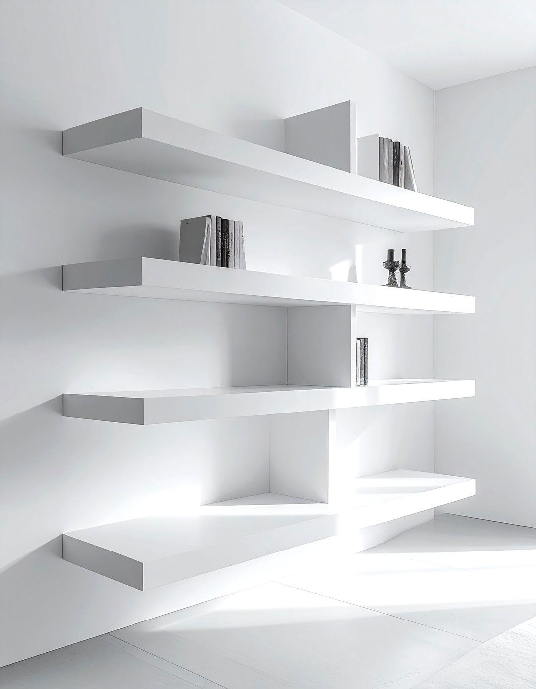 Floating Bookshelf - 30 bookshelf decor ideas