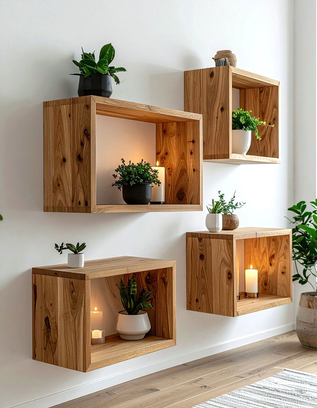 Floating Box Shelves - 30 dining room creative storage ideas