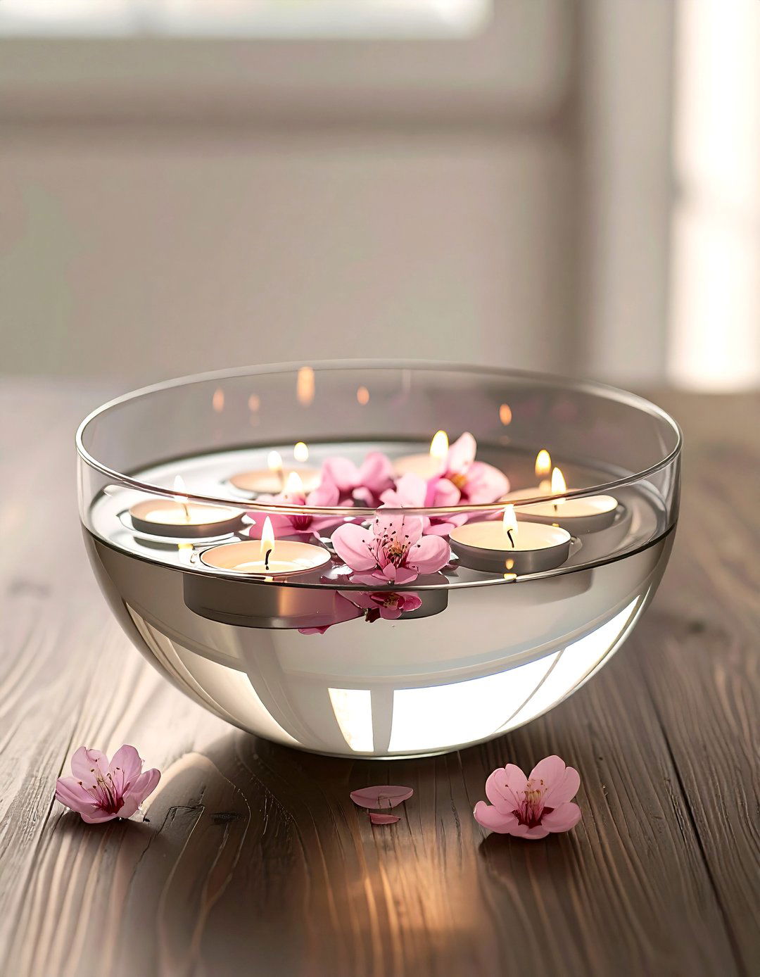 Floating Candle Centerpiece - 30 romantic decor ideas