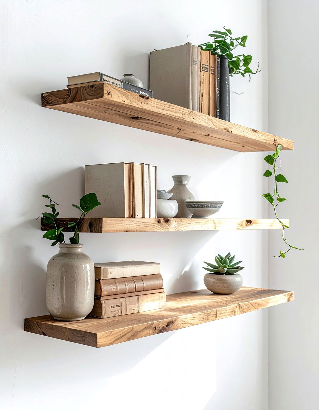 Floating Corner Shelf - 30 corner vignette ideas