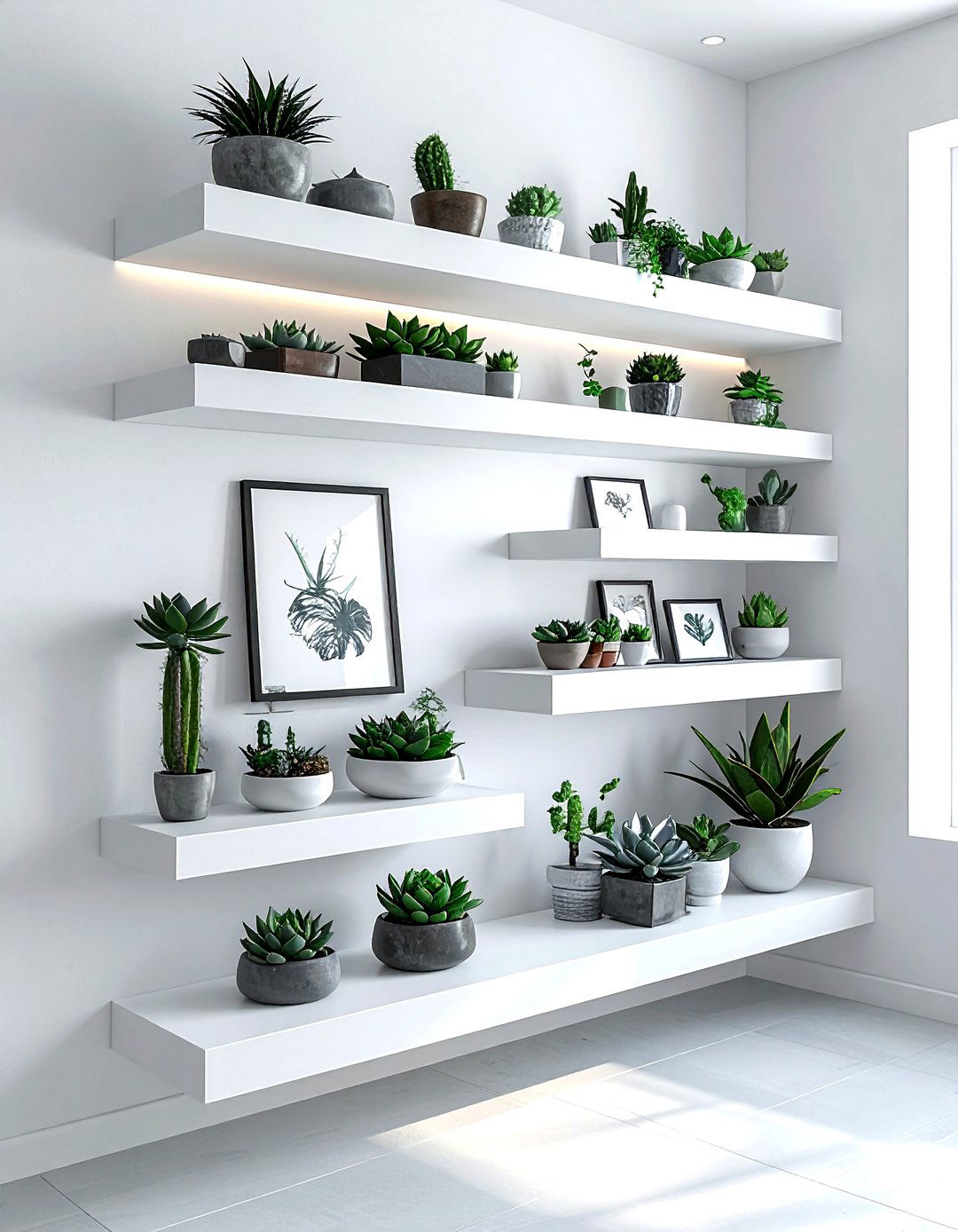 Floating Corner Shelves - 30 living room corner storage ideas