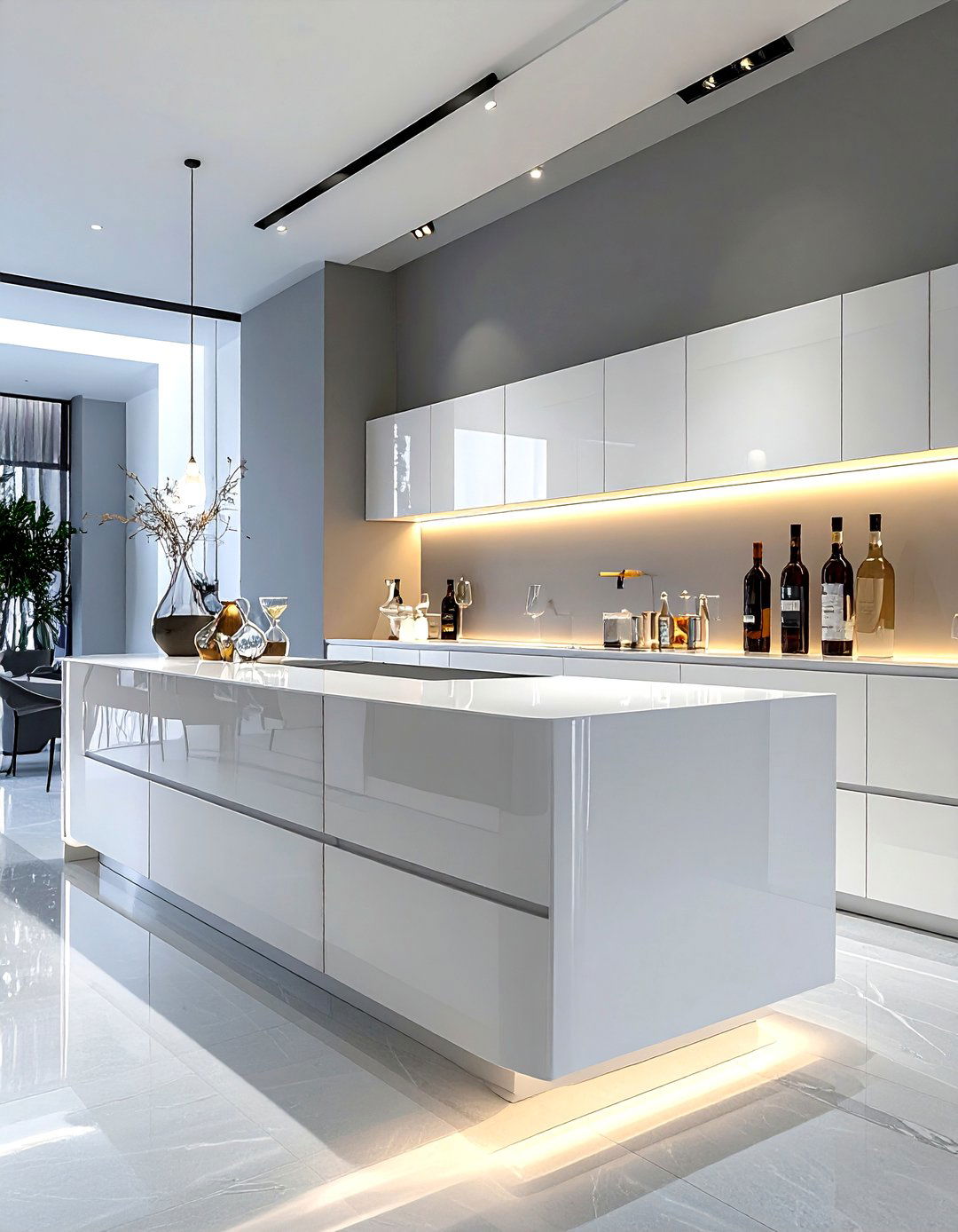 Floating Credenza Bar - 30 dining room bar ideas