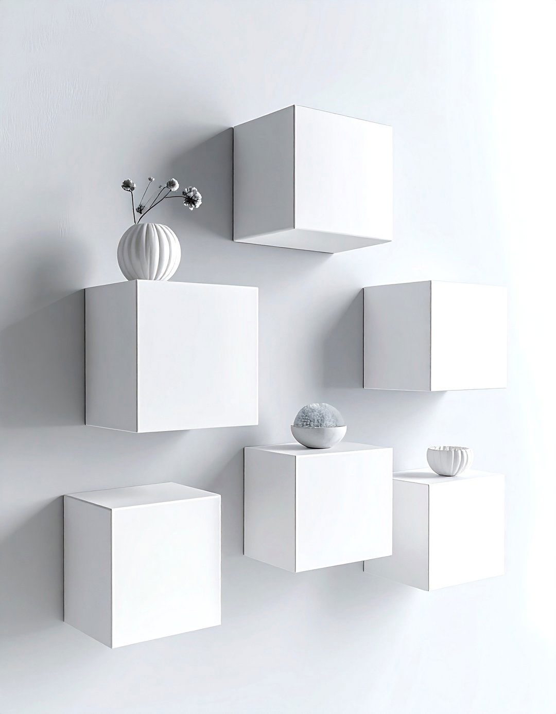 Floating Cube Shelves - 30 living room storage solutions