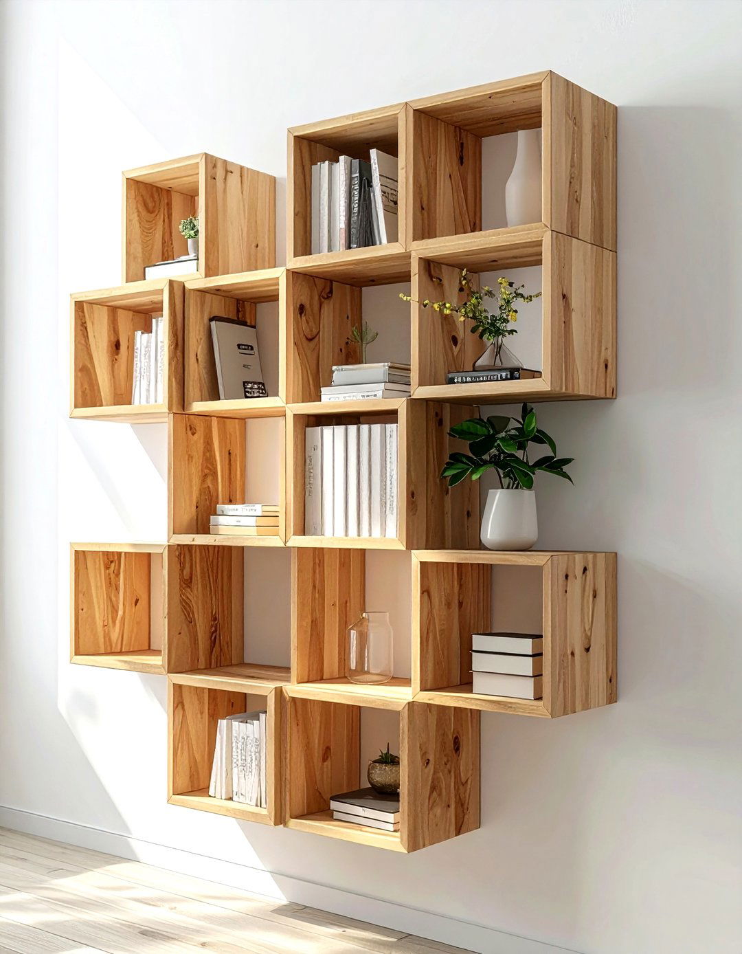 Floating Cube Wall Storage - 30 dining room under bed storage ideas