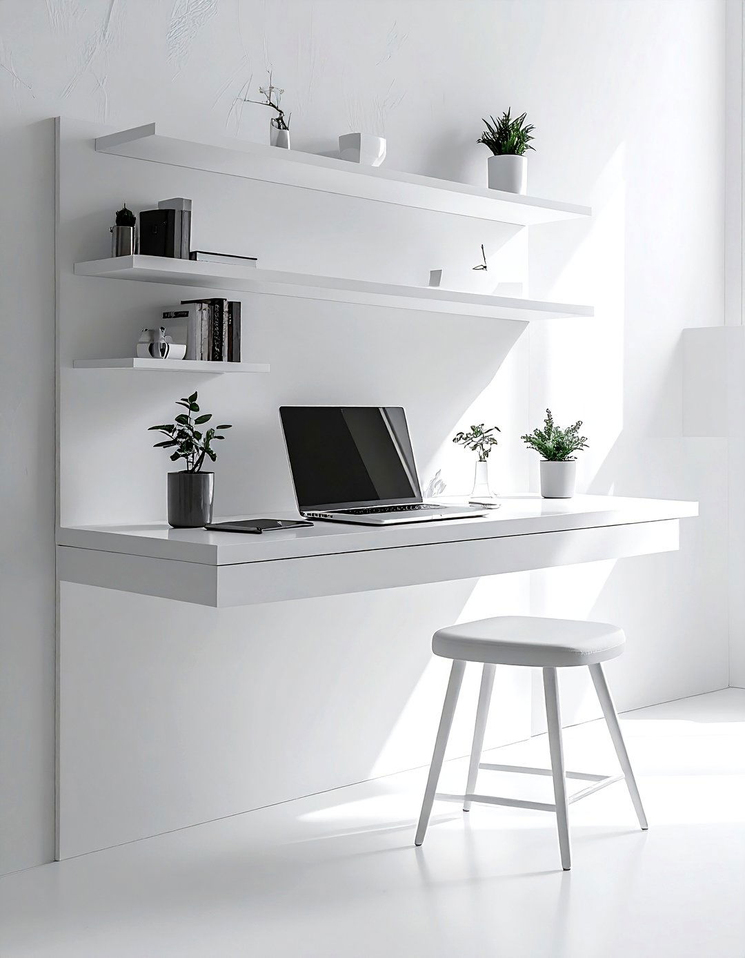 Floating Desk Arrangement - 30 desk decor ideas