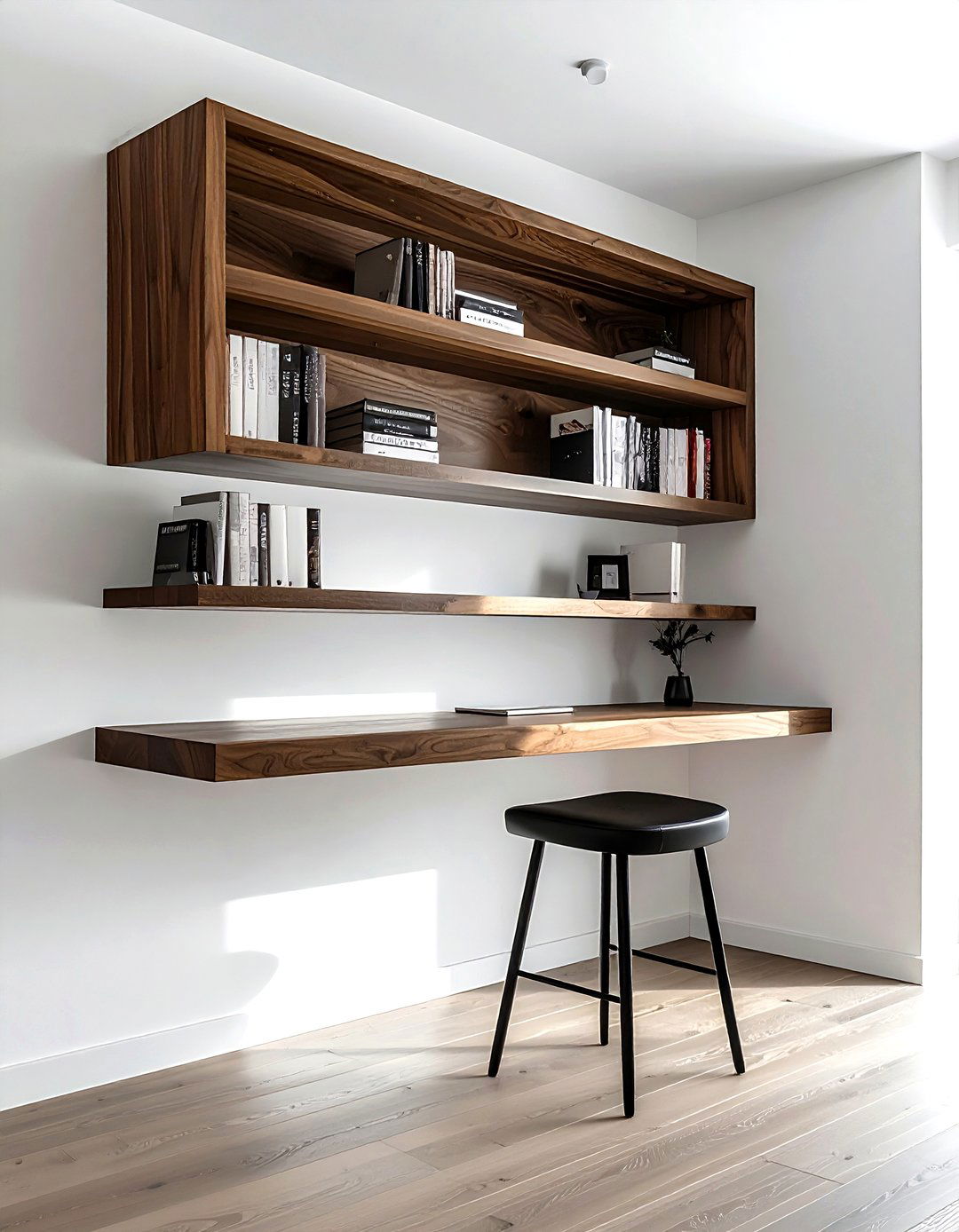 Floating Desk Shelf - 30 cozy office ideas