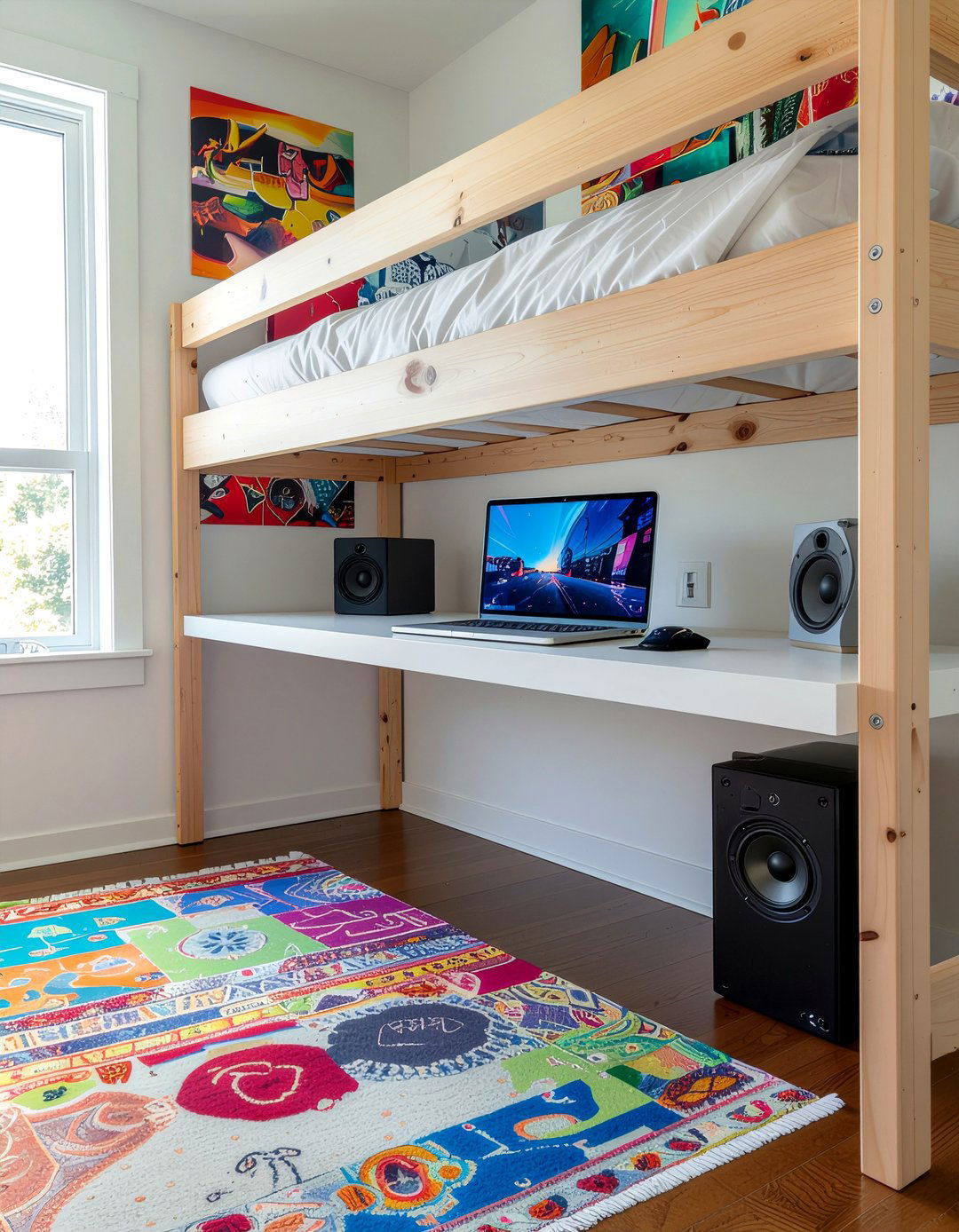 Floating Desk Under Loft Bed - 30 bedroom floating desks
