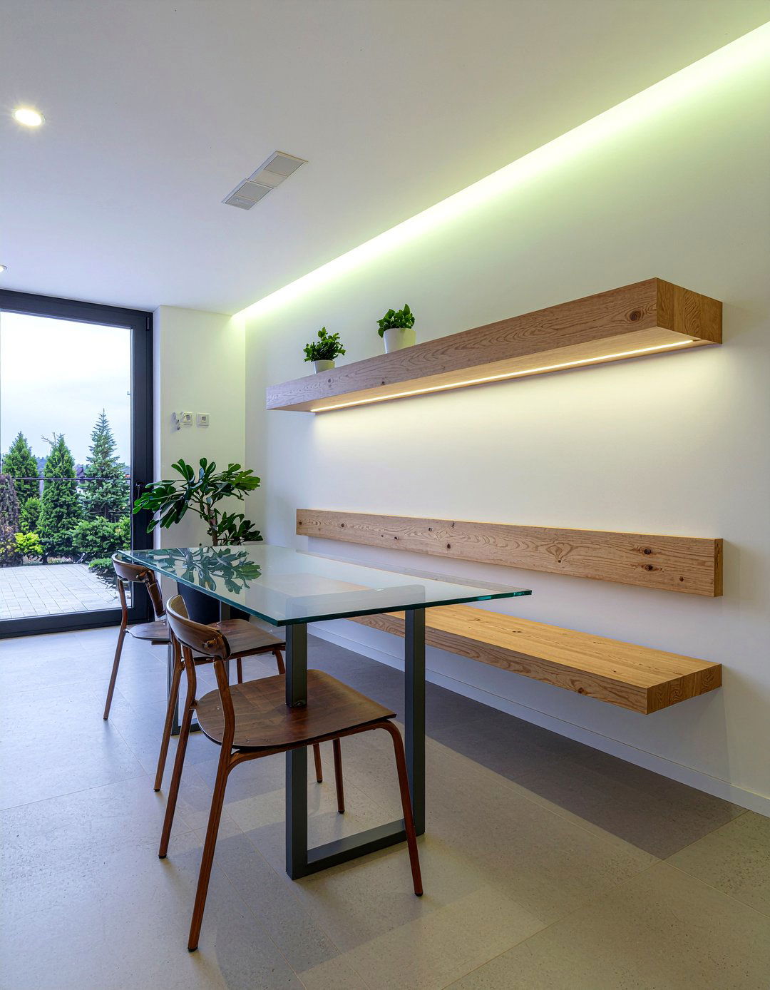 Floating Dining Bench - 30 dining room banquette ideas