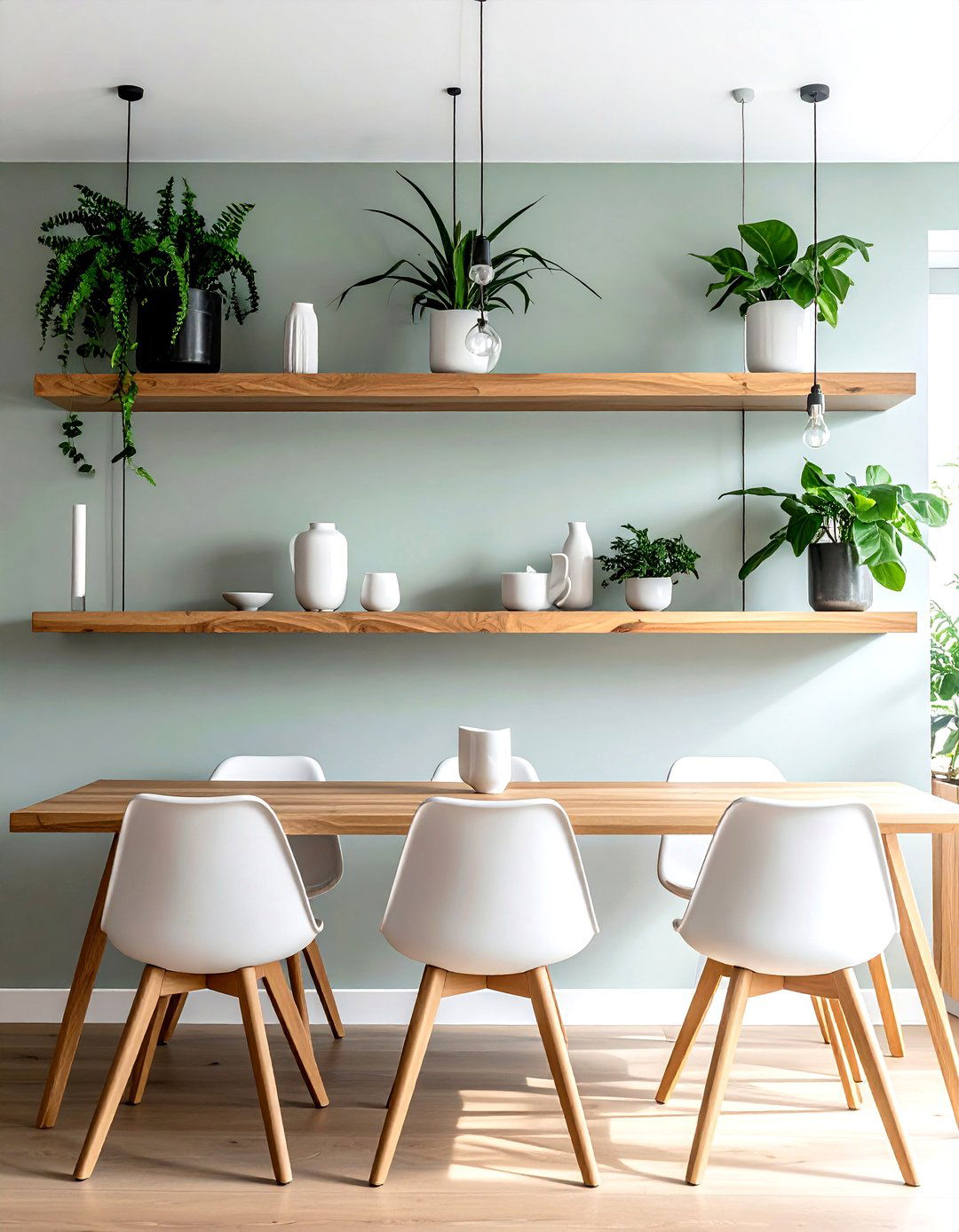 Floating Dining Room Shelves - 30 townhouse dining room ideas