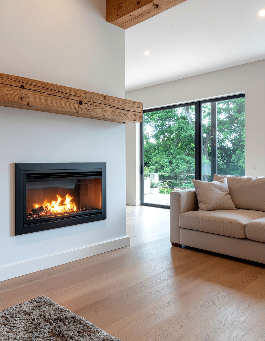 Floating Electric Fireplace Mantel - 30 living room electric fireplace ideas