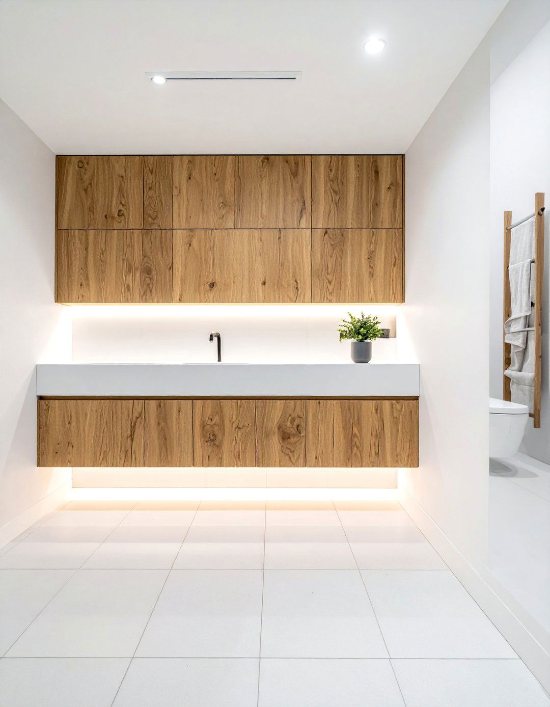 Floating Farmhouse Vanity - 30 farmhouse bathroom vanity ideas