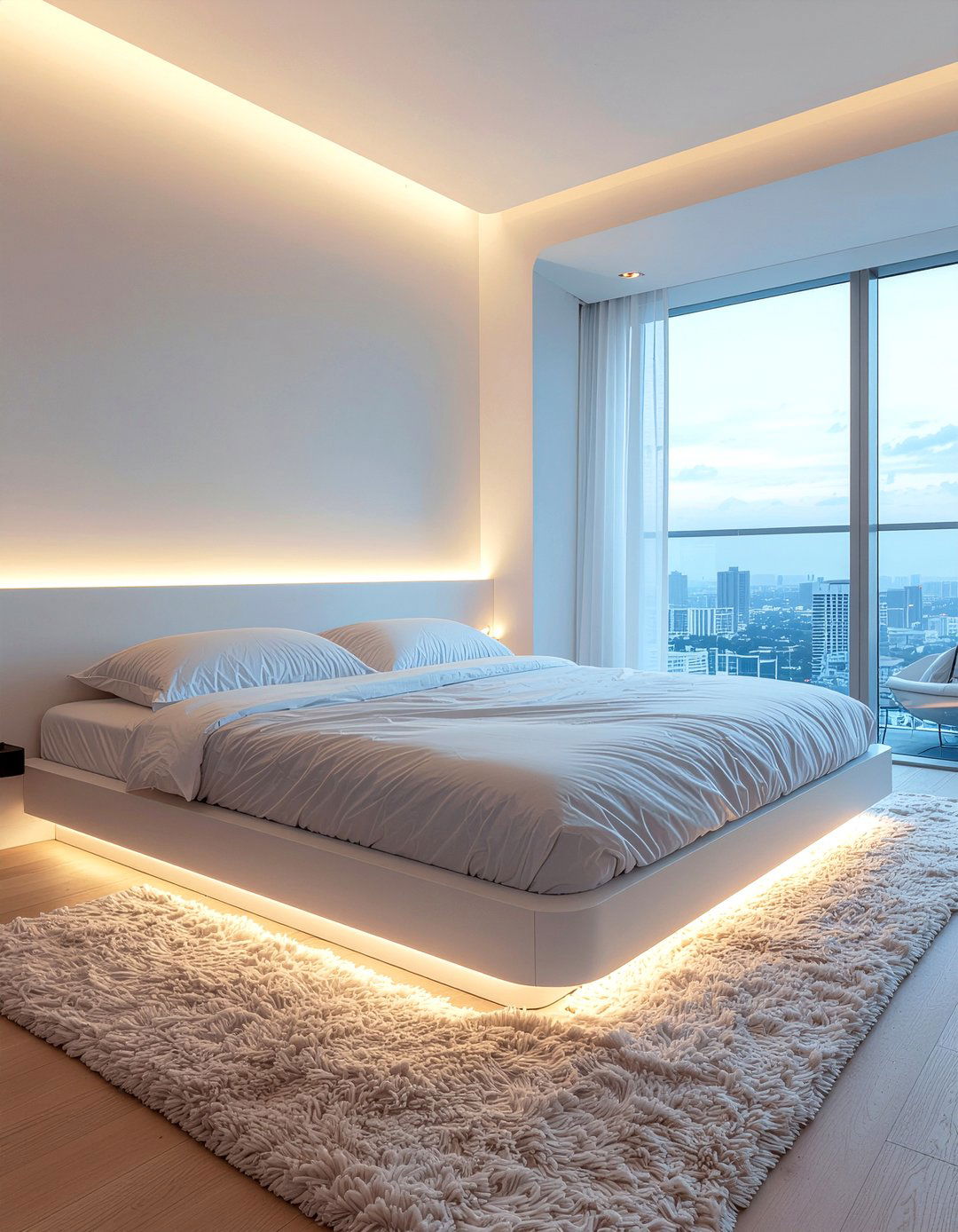 Floating King Bed - 30 king size bedroom ideas