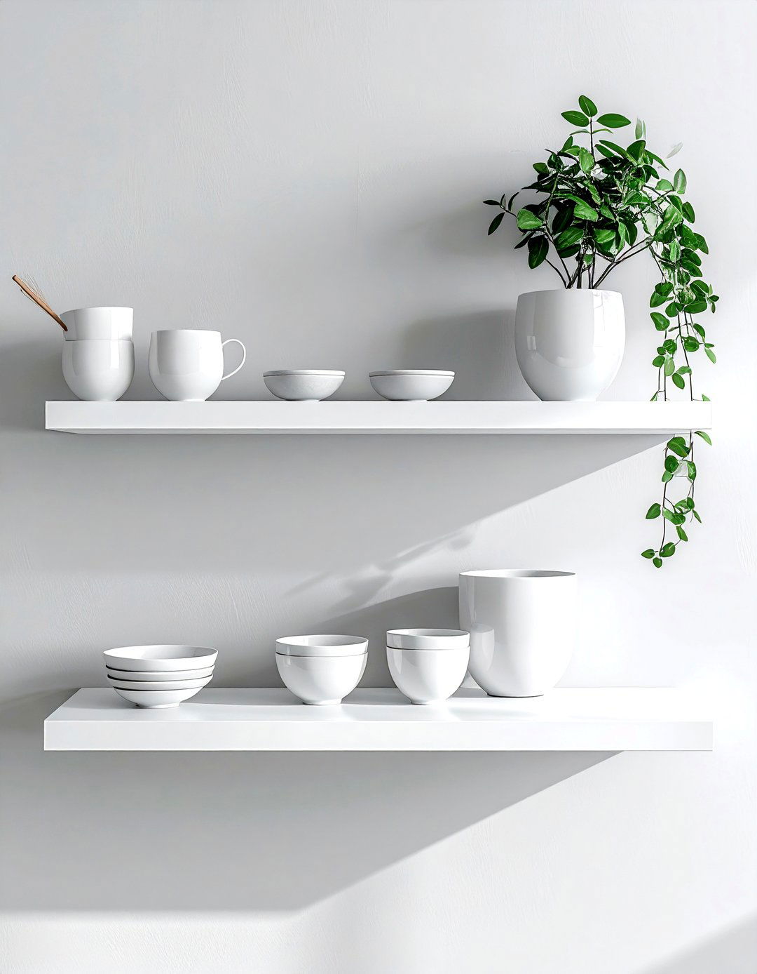 Floating Kitchen Shelf - 30 efficient kitchen ideas