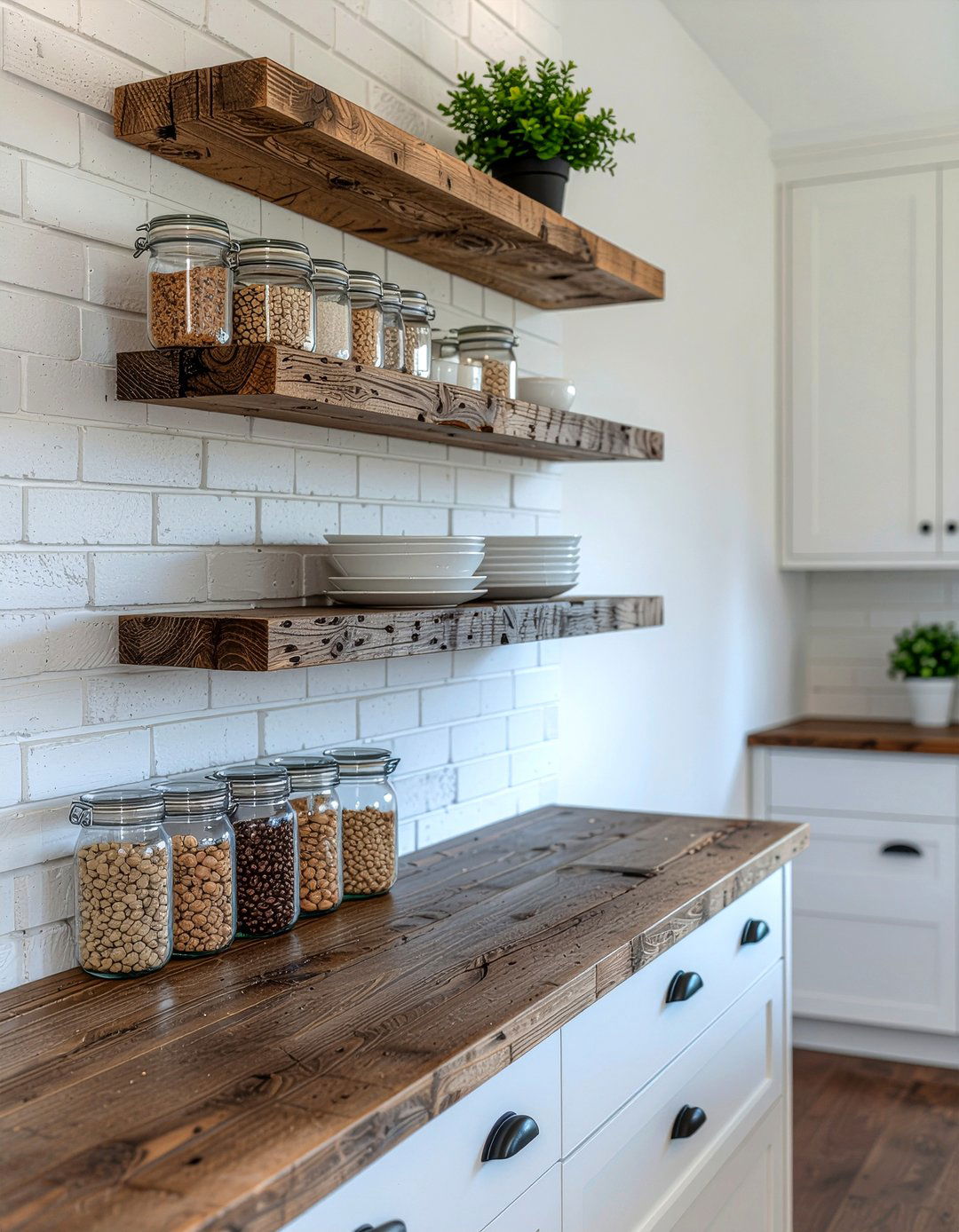Floating Kitchen Shelves - 30 kitchen trendy element ideas
