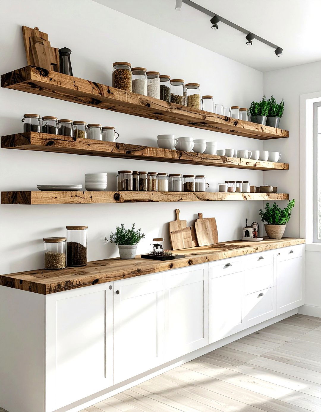 Floating Kitchen Shelves - 30 kitchen redesign ideas