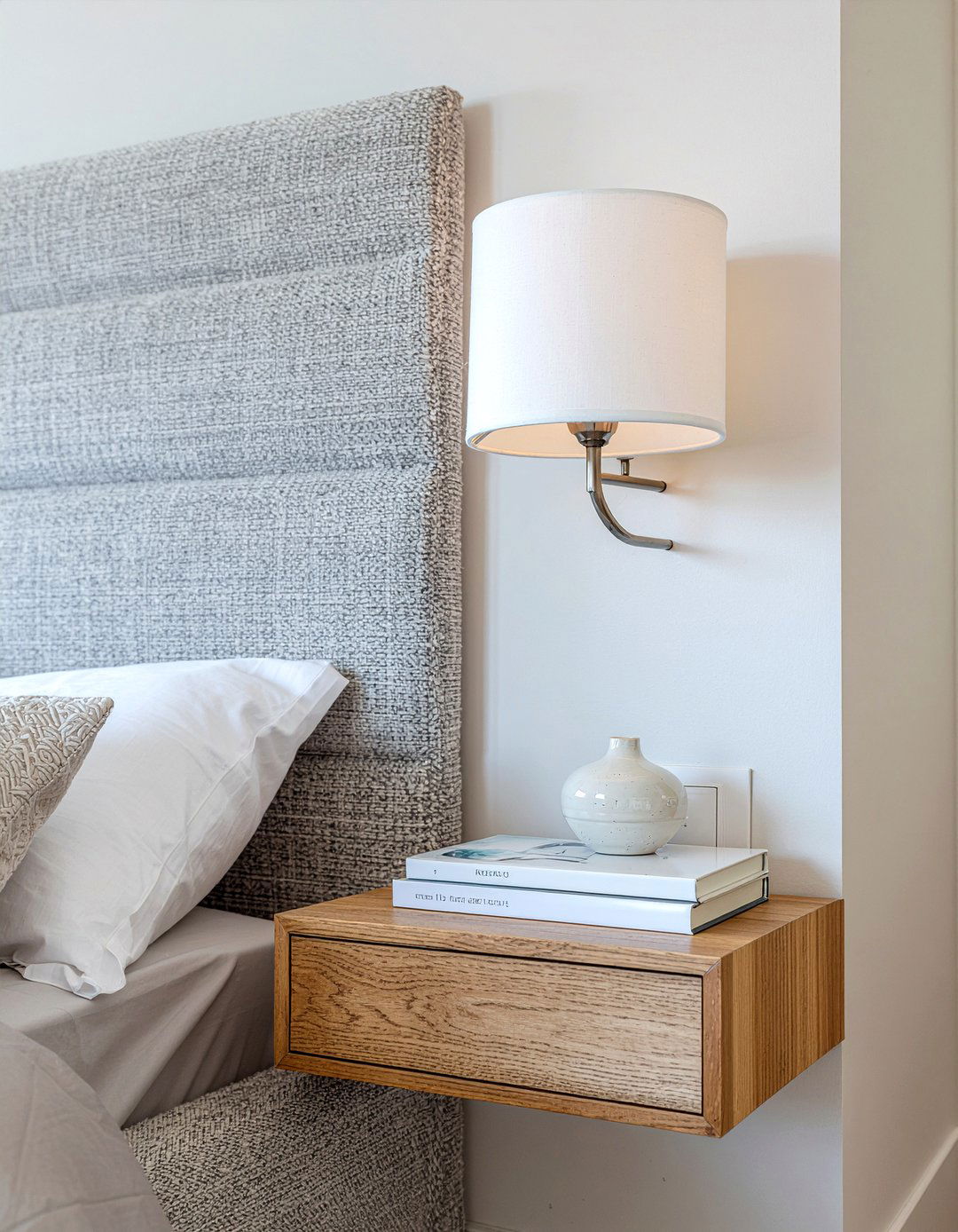 Floating Nightstand - 30 DIY bedroom ideas