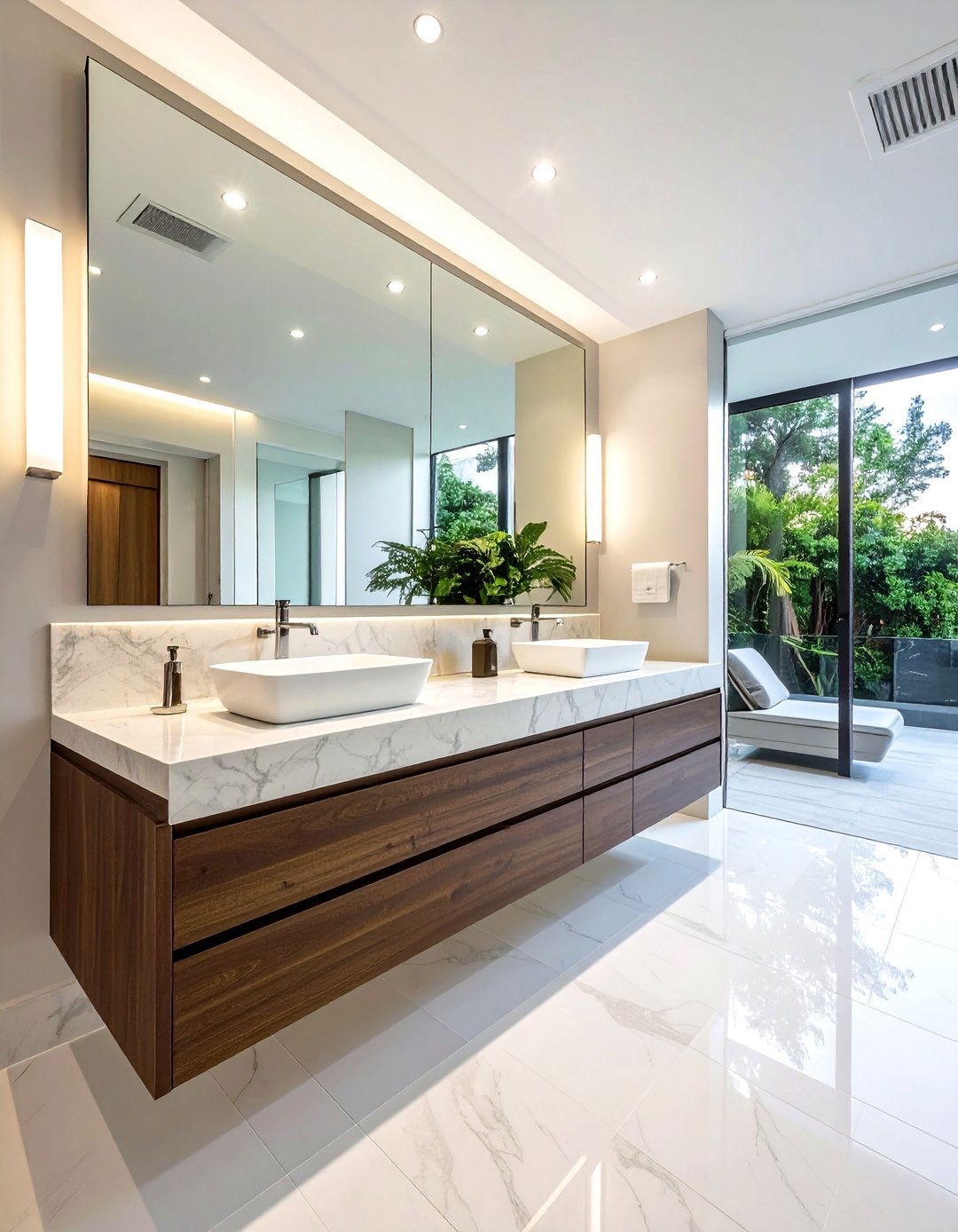 Floating Quartz Vanity - 30 quartz accent ideas