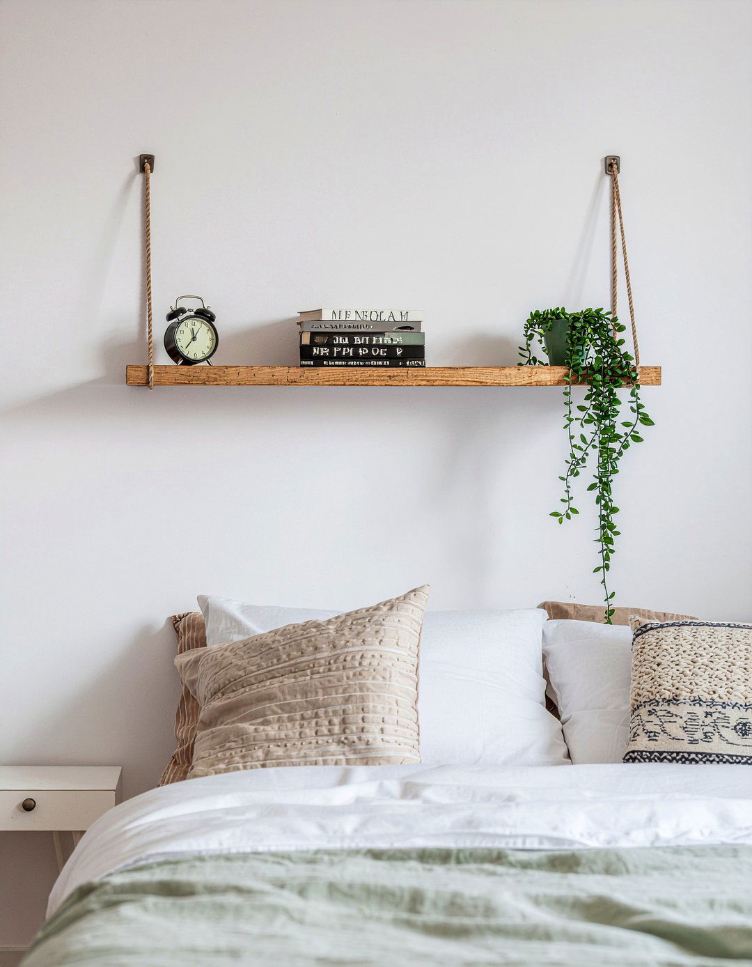 Floating Shelf Above Bed - 30 bedroom bookshelf ideas