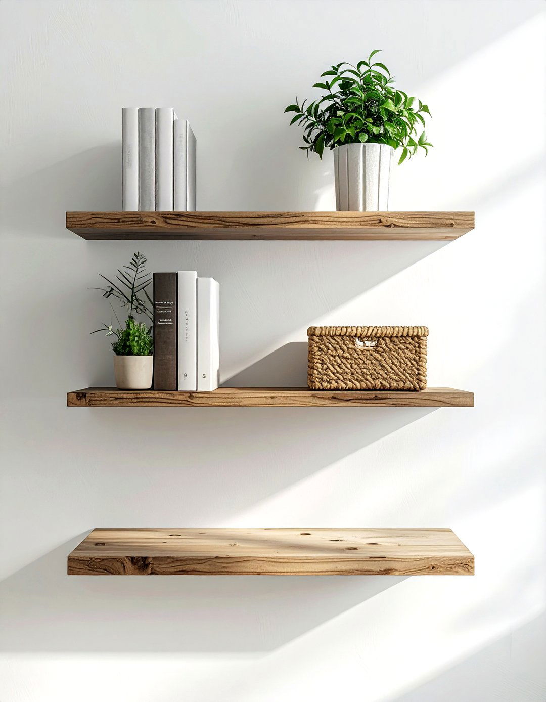 Floating Shelf Basket - 30 decorative basket ideas