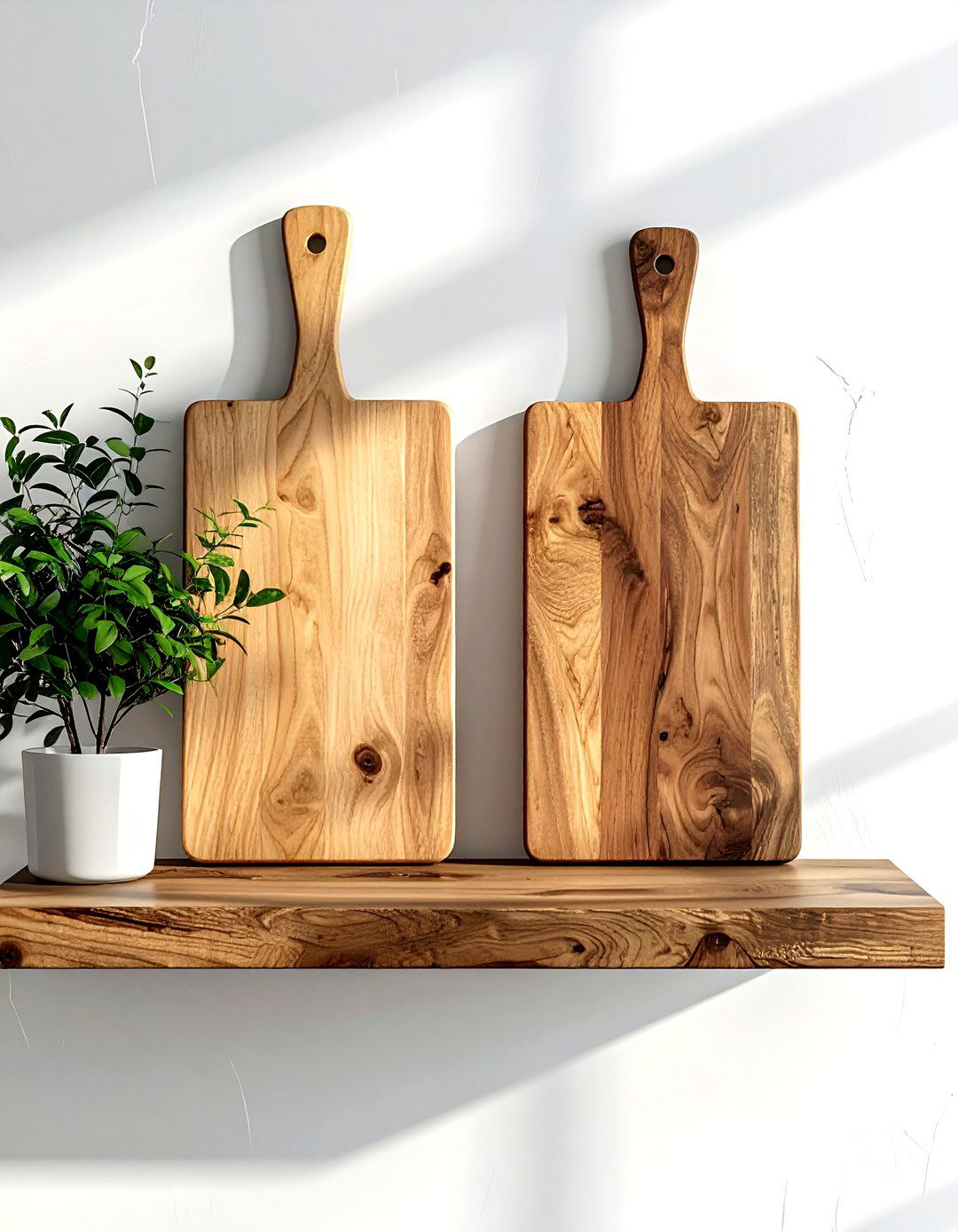 Floating Shelf Cutting Board Display - 30 kitchen cutting board display ideas