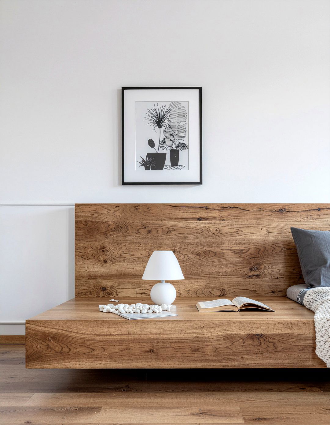 Floating Shelf Headboard - 30 bedroom bookcase headboards