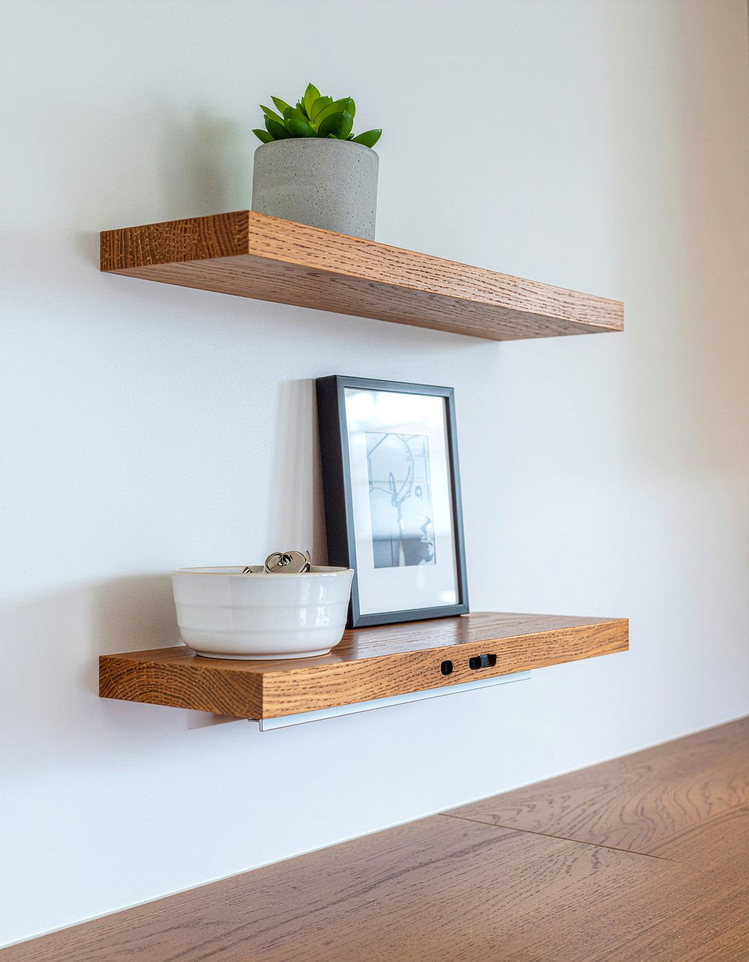 Floating Shelf Message Center - 30 kitchen message center ideas