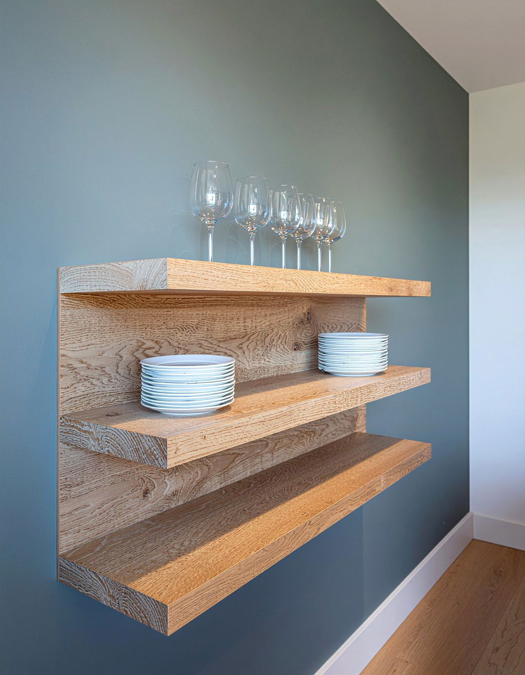 Floating Shelf Niche - 30 kitchen niche ideas