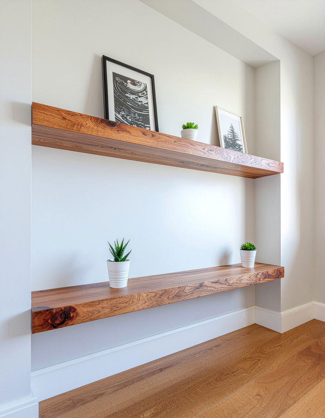 Floating Shelf Niche - 30 living room niche ideas