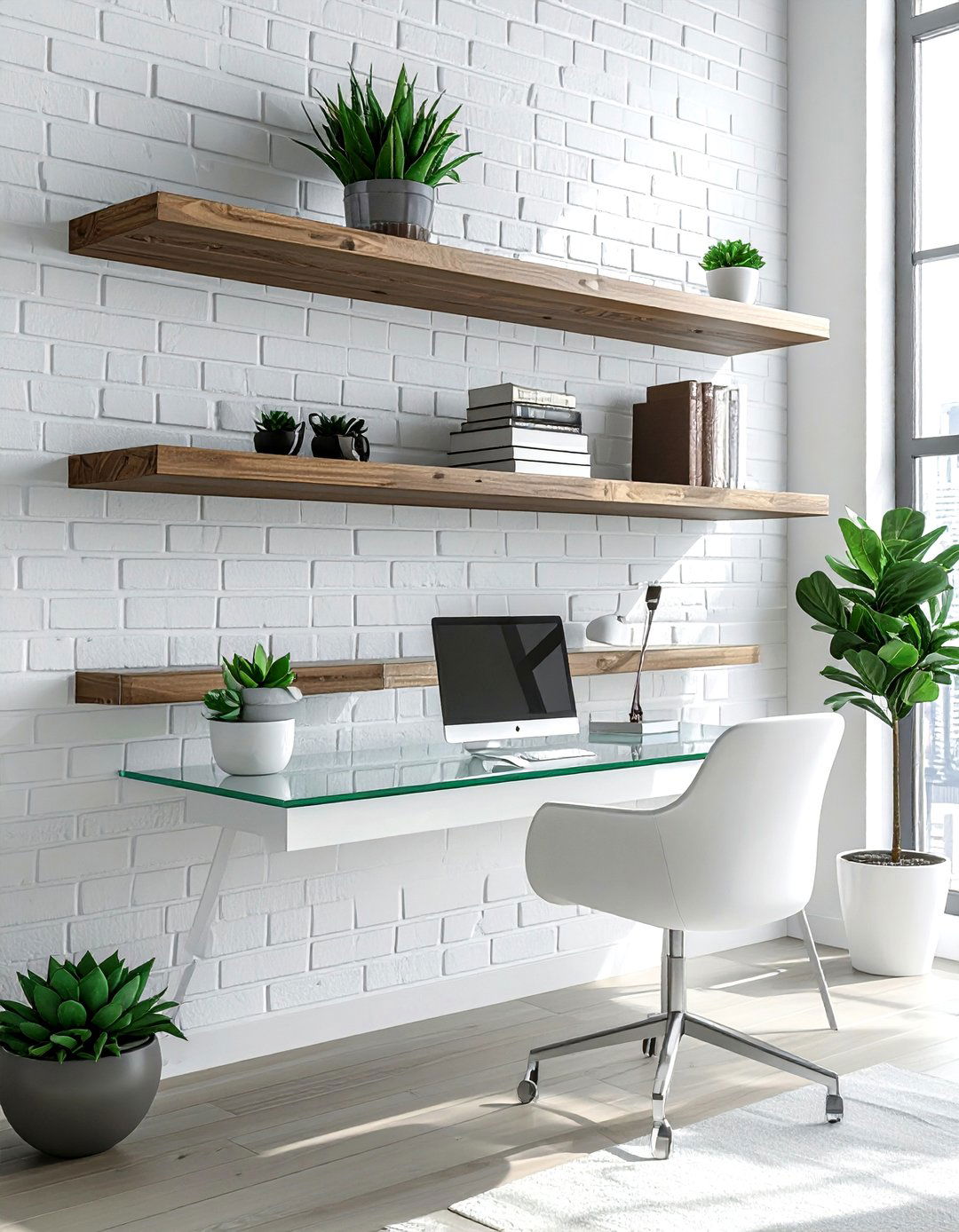 Floating Shelf Office - 30 office bookshelf ideas
