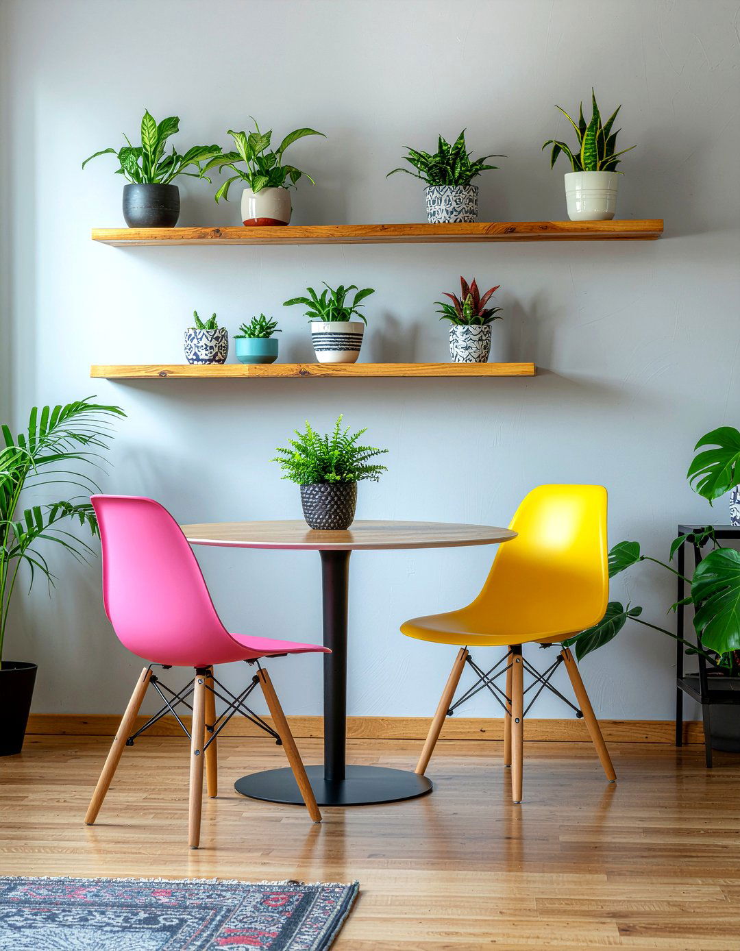 Floating Shelf Plants - 30 dining room plant ideas