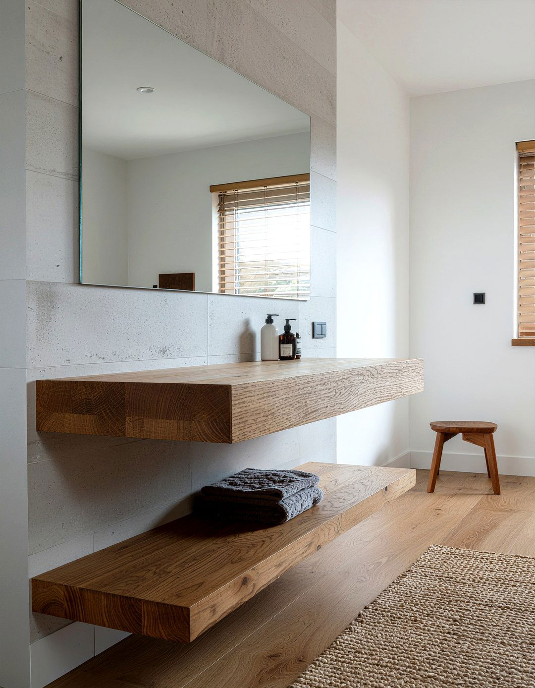 Floating Shelf Vanity - 30 bedroom modern vanity designs