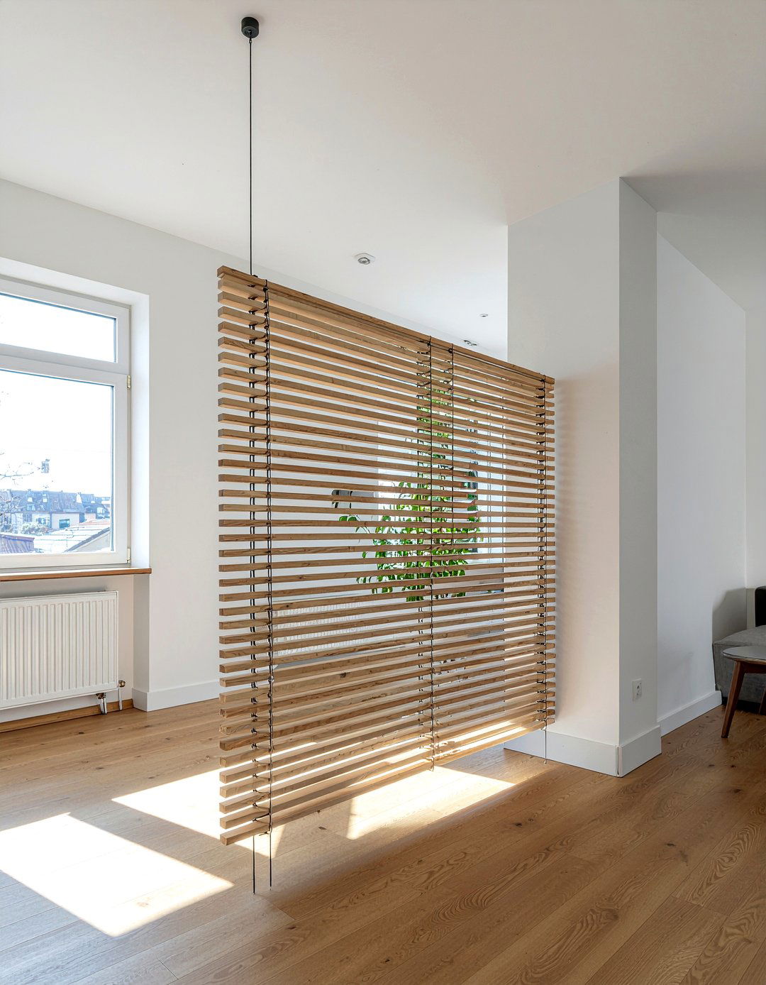 Floating Shelf Wall Partition - 30 living room bookshelf dividers