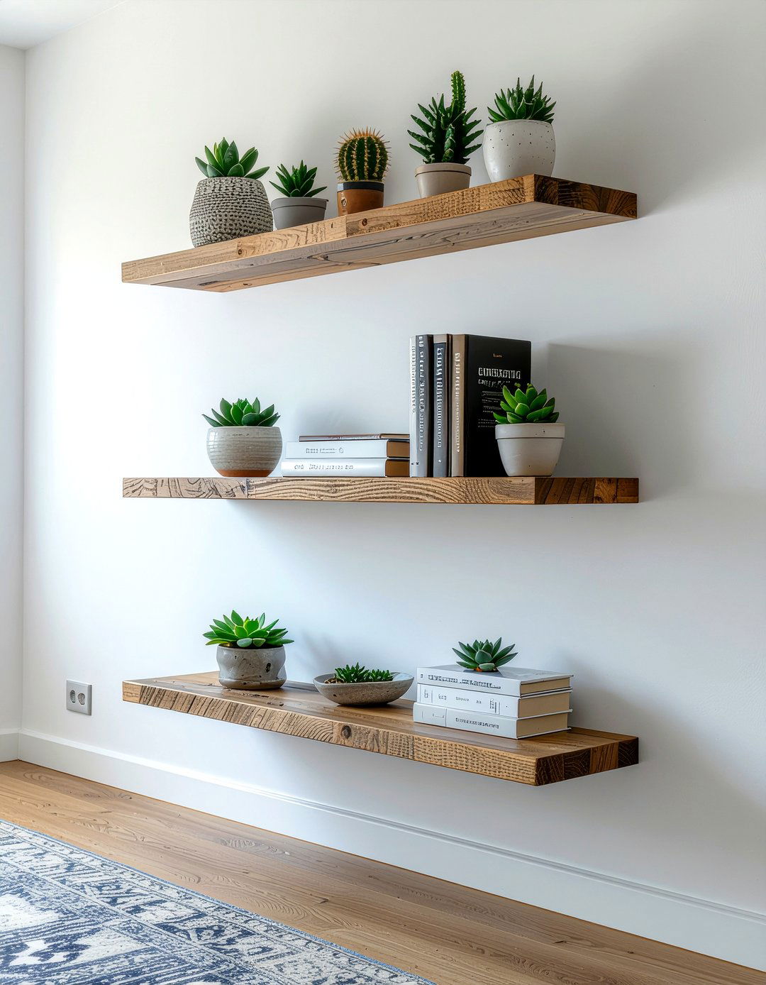 Floating Shelves - 30 cheap living room ideas