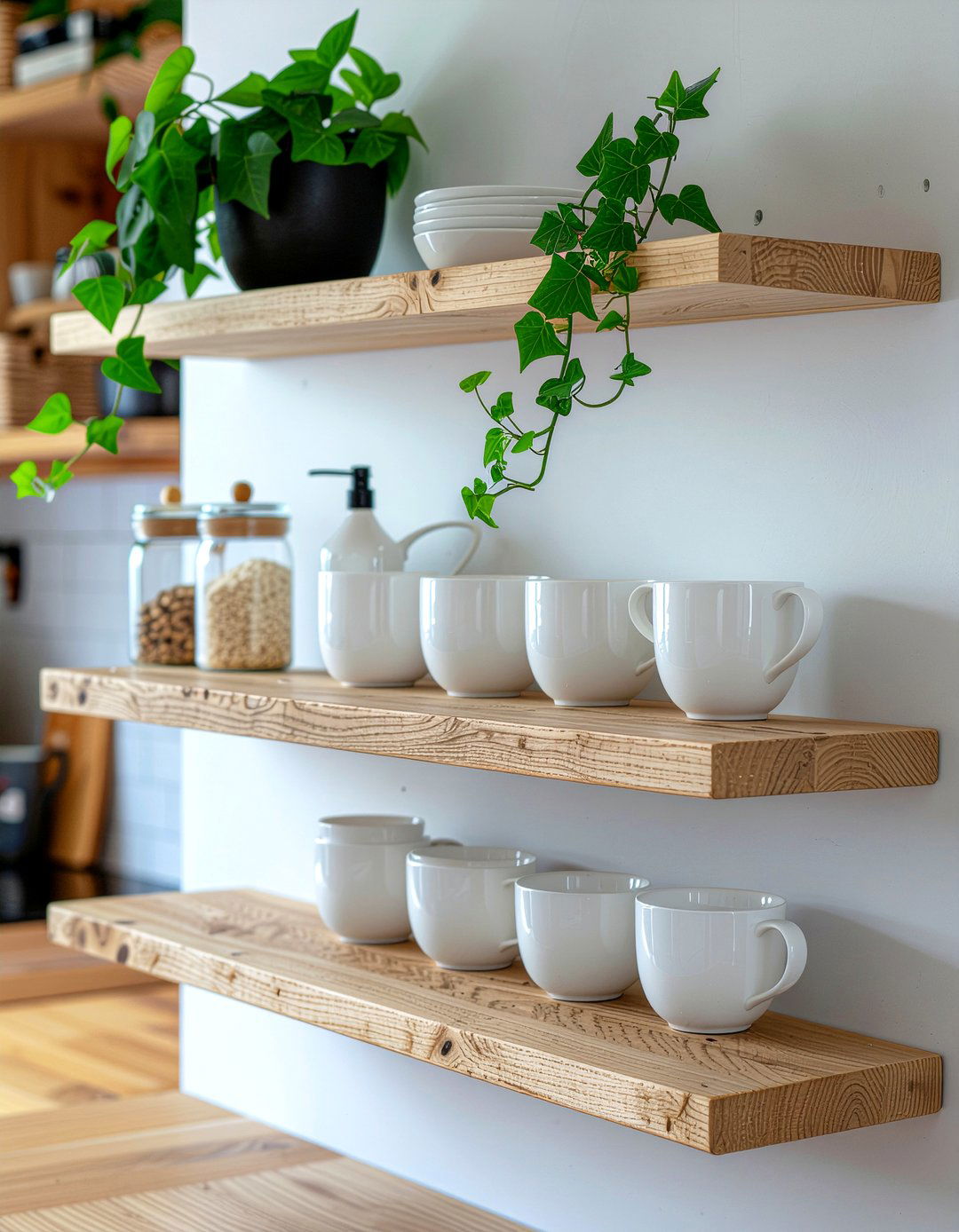 Floating Shelves - 30 Fixer Upper kitchen ideas