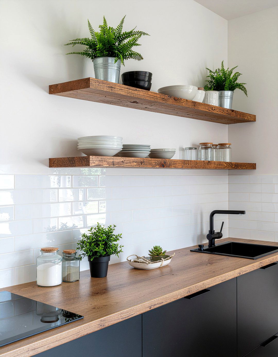 Floating Shelves - 30 full kitchen remodel ideas