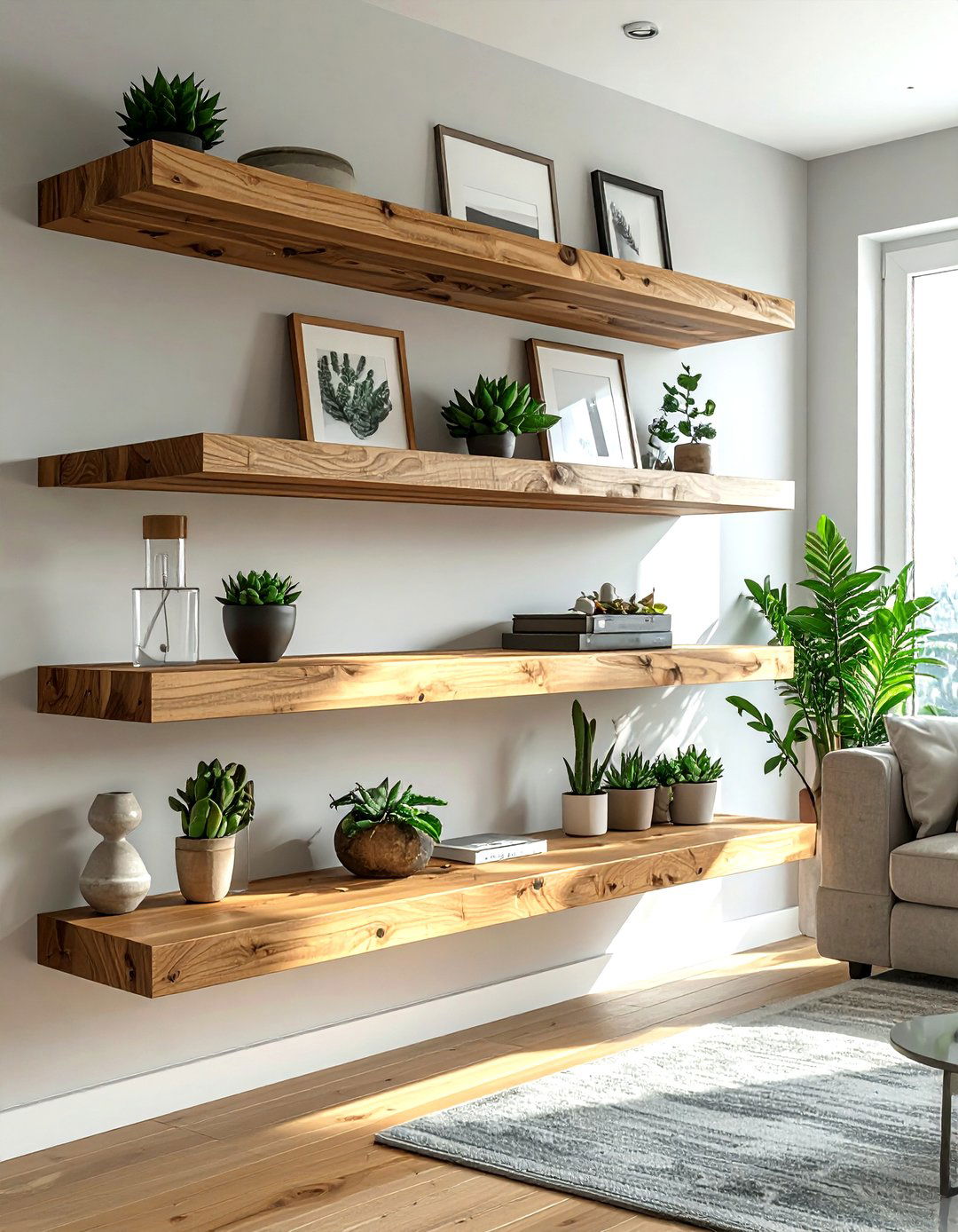 Floating Shelves - 30 living room creative storage ideas