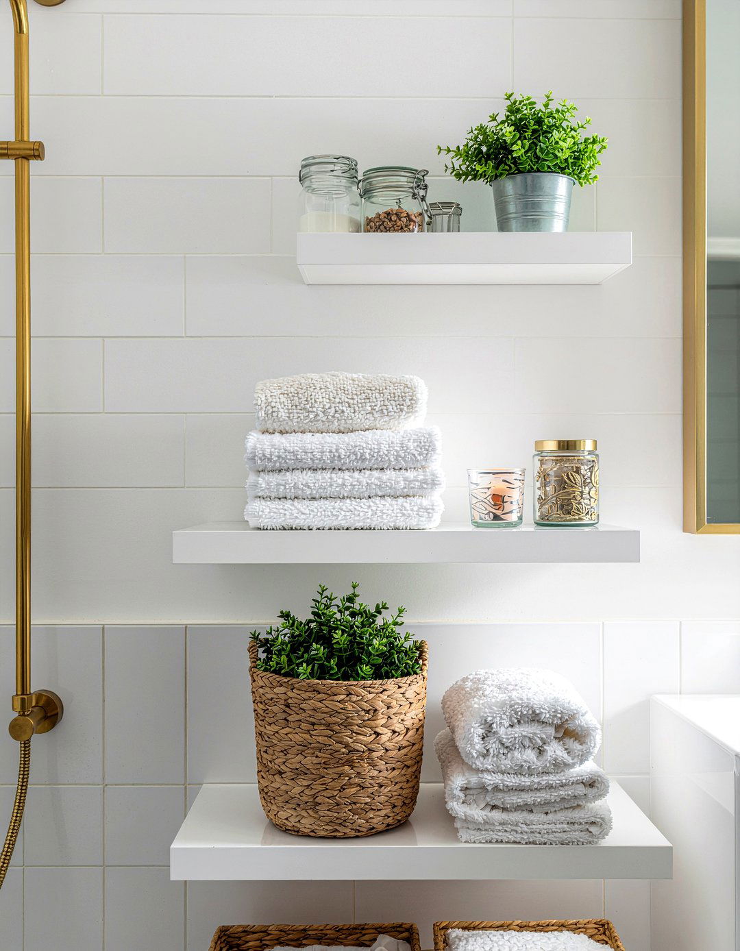 Floating Shelves - 30 bathroom storage ideas