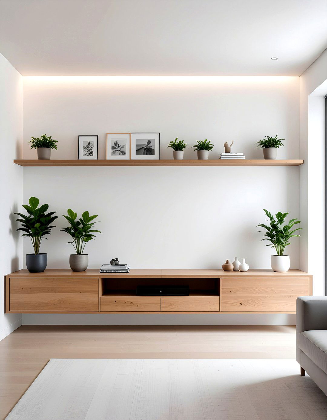 Floating Shelves - 30 living room upgrade ideas
