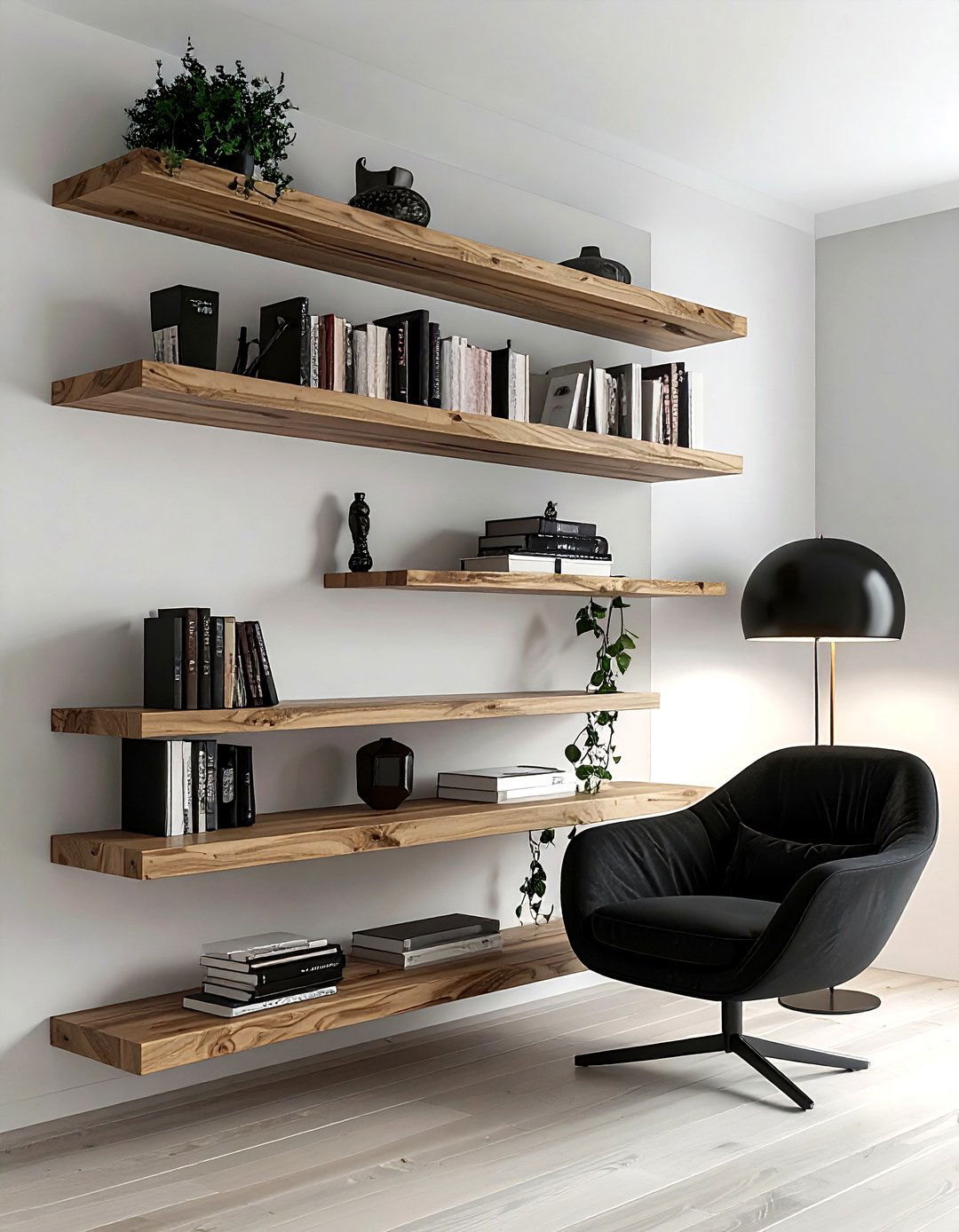 Floating Shelves - 30 bedroom reading nook ideas