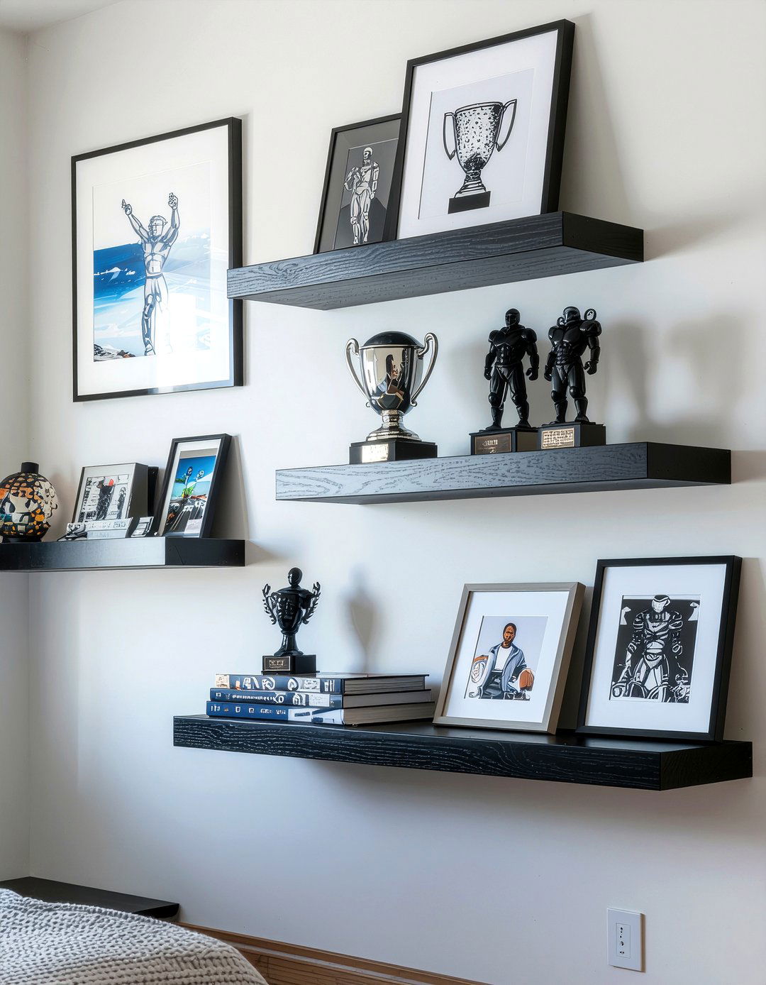 Floating Shelves For Display - 30 teenage boy bedroom ideas
