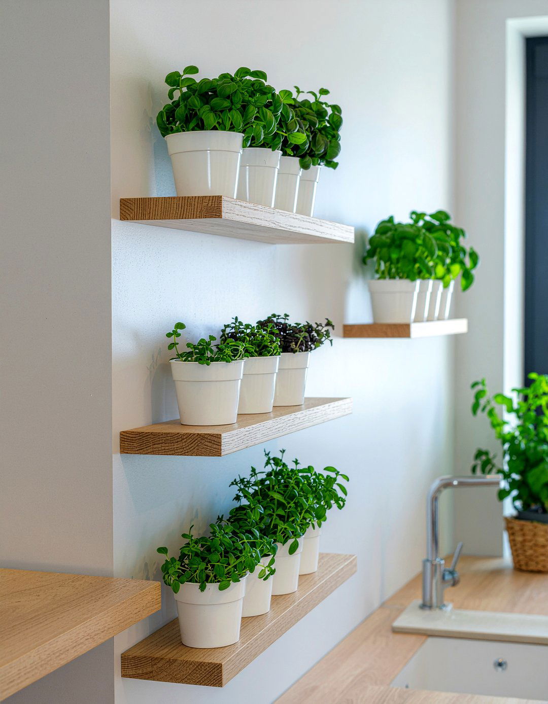 Floating Shelves For Herbs - 30 indoor herb garden kitchen ideas